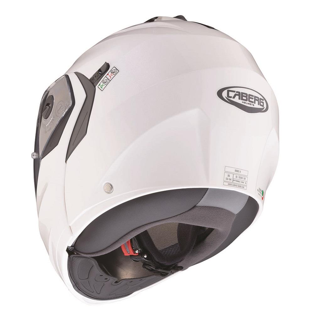 Casco de motocicleta plegable inteligente Caberg Duke X scooter modular liso negro brillante - Imagen 46 de 54