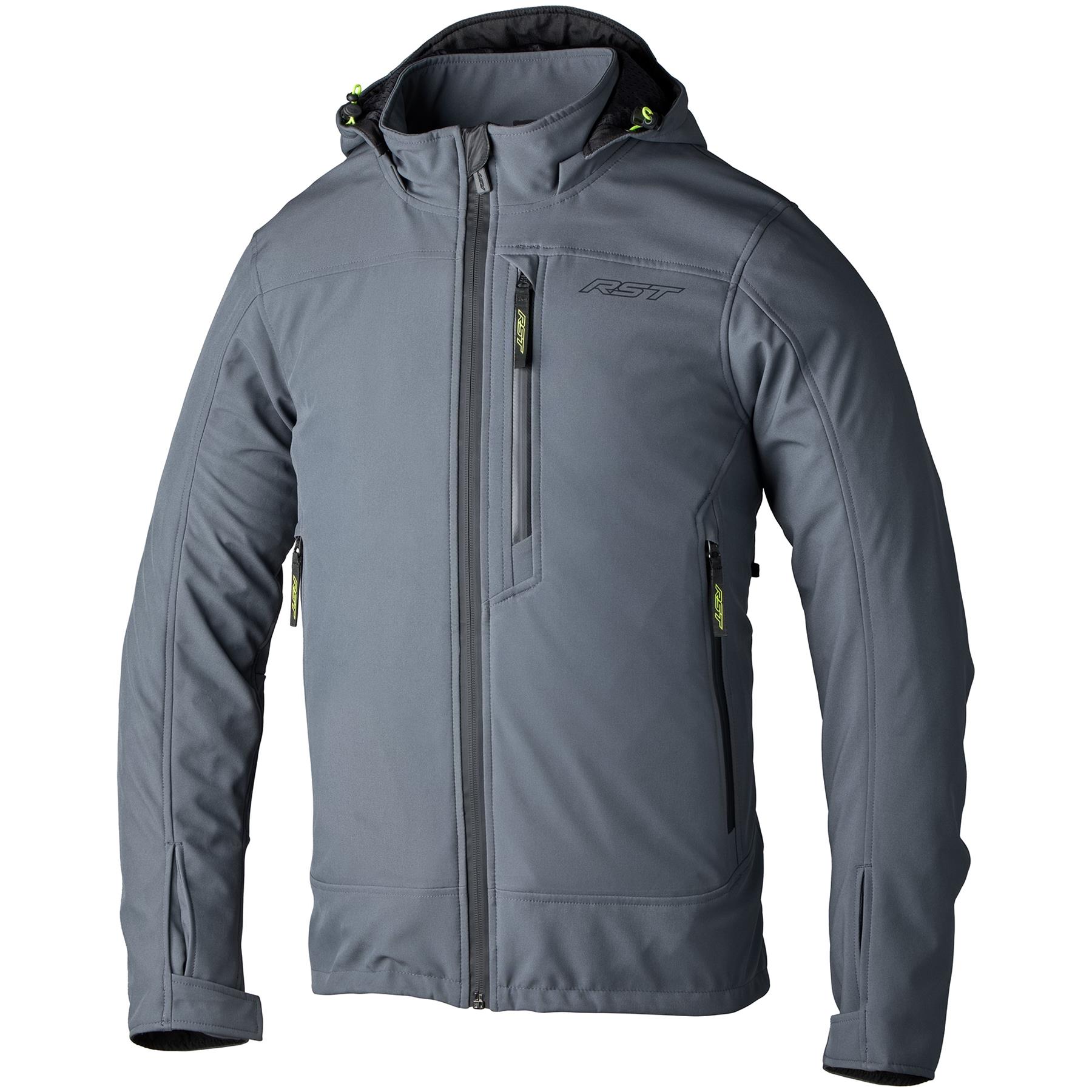RST Havoc Men's Waterproof Motorcycle Jacket Motorbike Scooter Hoodie Black Grey - Picture 12 of 13