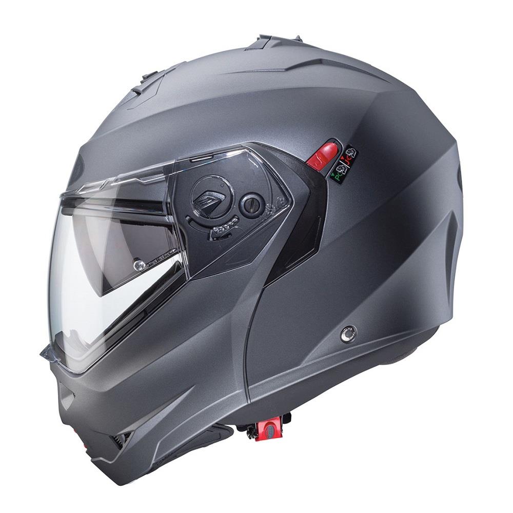 Casco de motocicleta plegable inteligente Caberg Duke X scooter modular liso negro brillante - Imagen 33 de 54