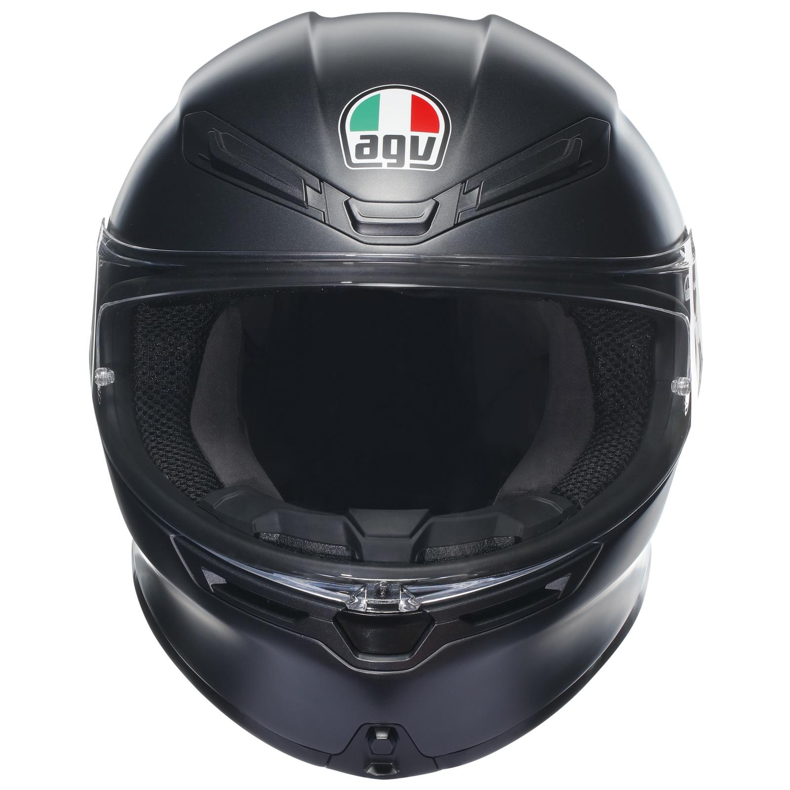 AGV K6-S Plain Motorcycle Helmet Road Legel ECE 22.06 Track Race Lid Black Grey - Picture 16 of 30