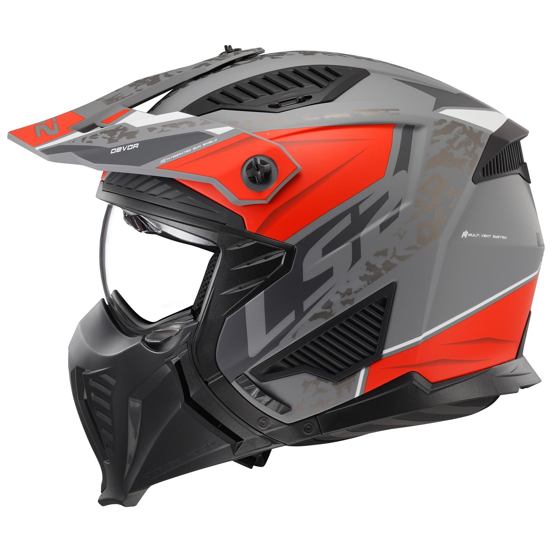 LS2 OF606 Drifter Devor Off Road Motorcycle Helmet Trial Adventure Bike Mask - Picture 13 of 25