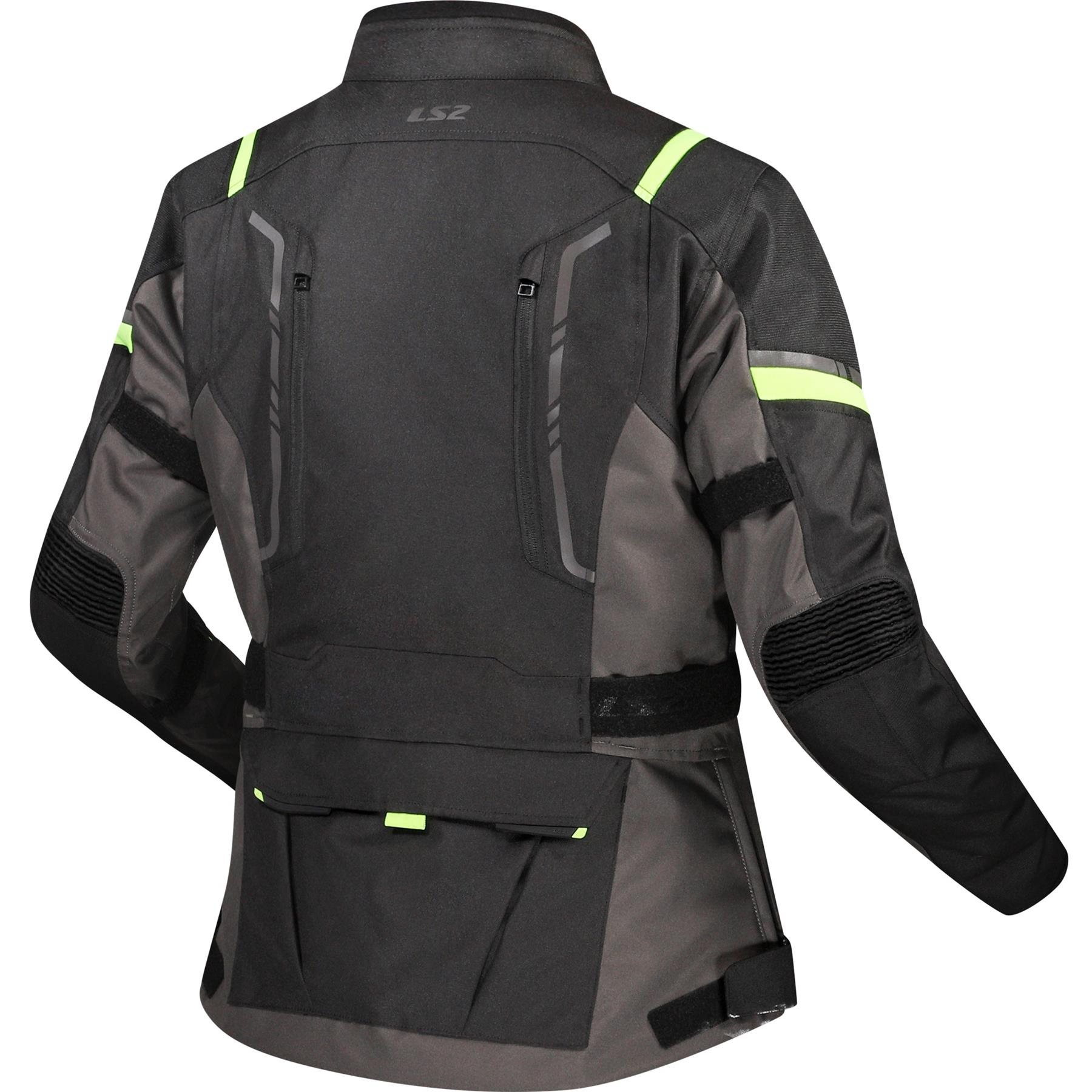 LS2 Narvik Waterproof Adventure Motorcycle Jacket Touring Bike Black Grey Blue - Picture 6 of 6