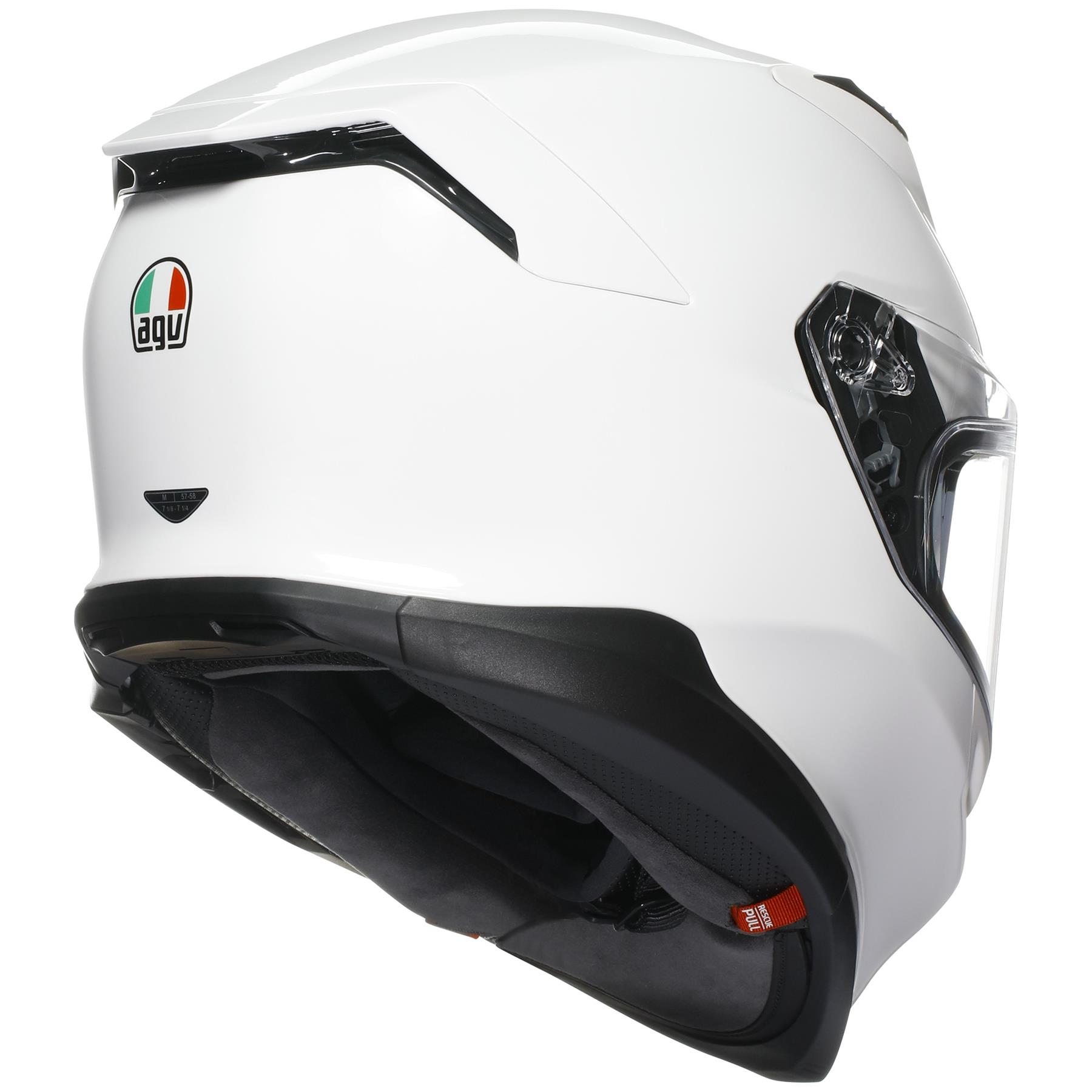 AGV K7 Plain Full Face Motorcycle Helmet Sports Touring Black White Grey - Picture 8 of 23