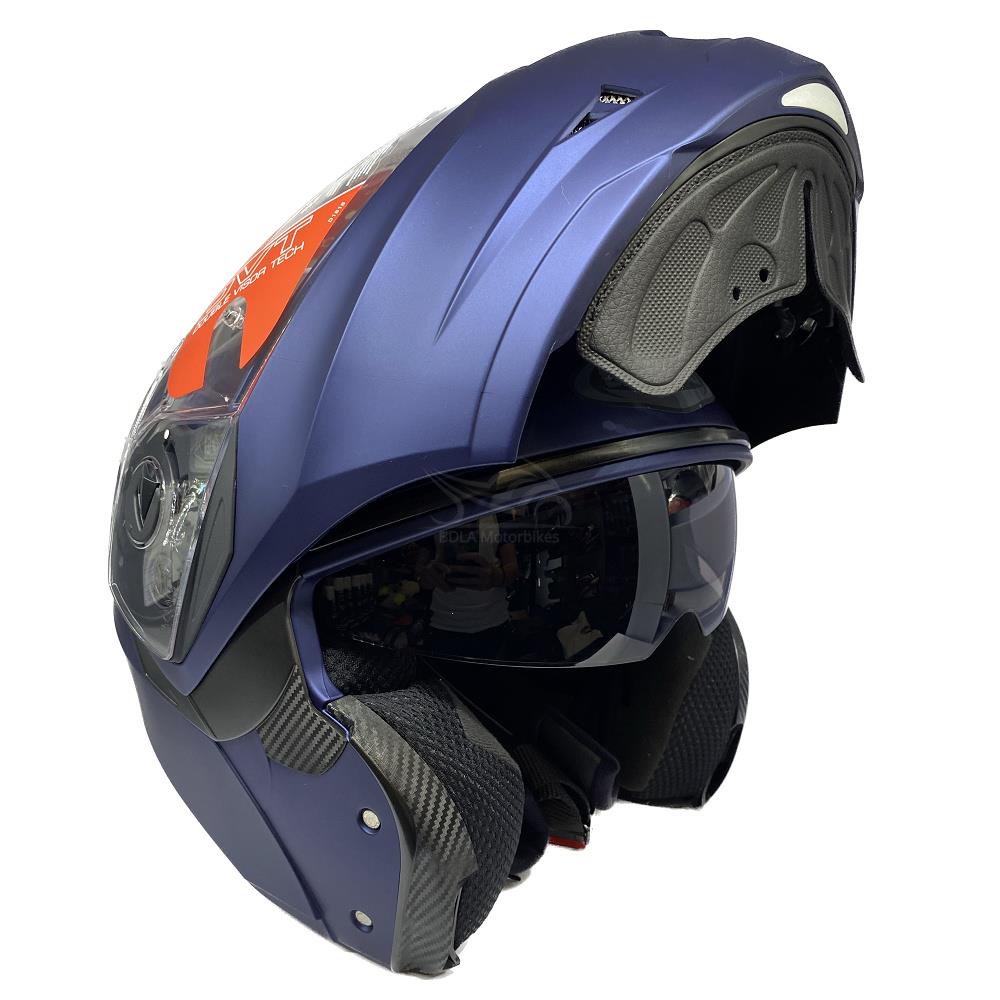 Casco de motocicleta plegable inteligente Caberg Duke X scooter modular liso negro brillante - Imagen 25 de 54