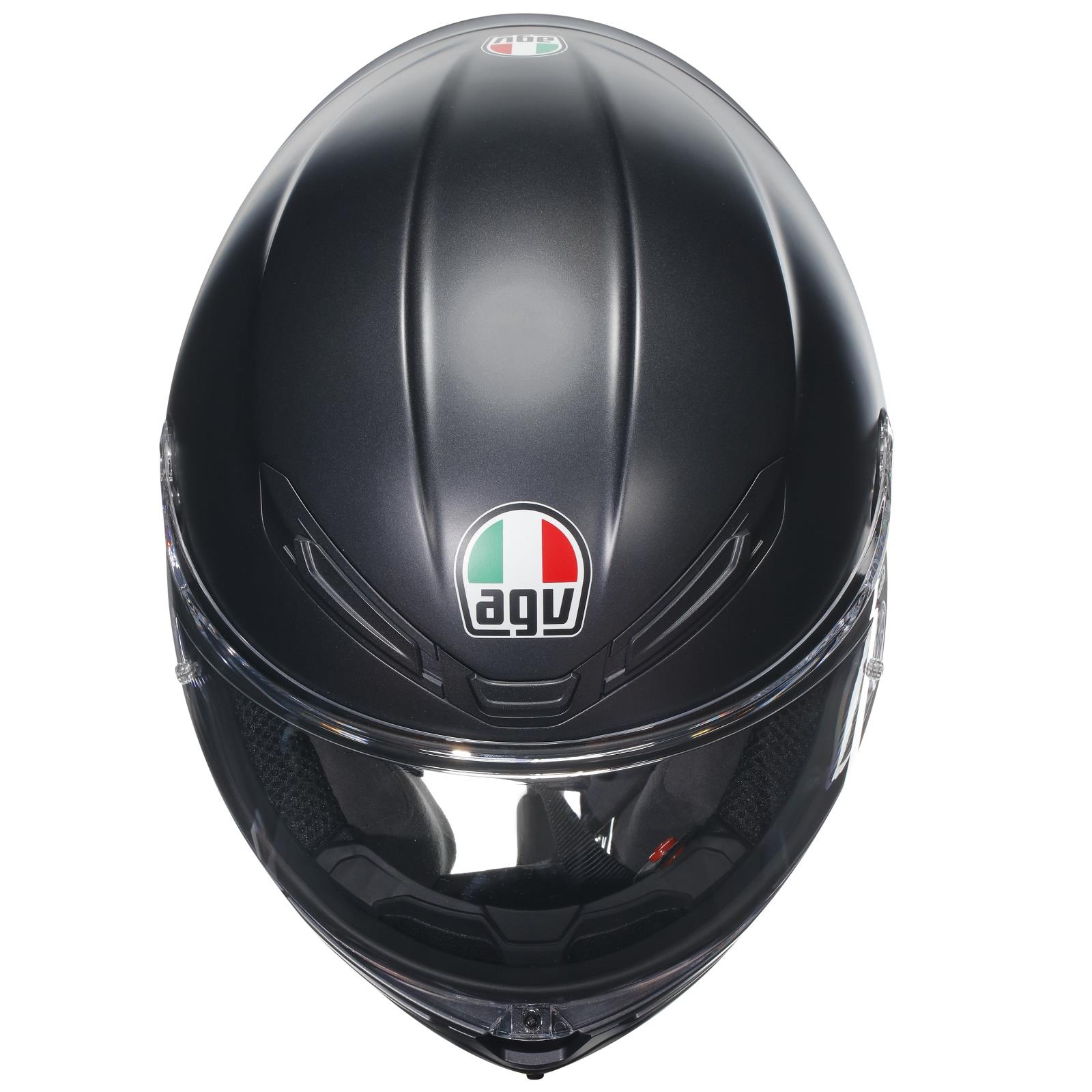 AGV K6-S Plain Motorcycle Helmet Road Legel ECE 22.06 Track Race Lid Black Grey - Picture 11 of 30