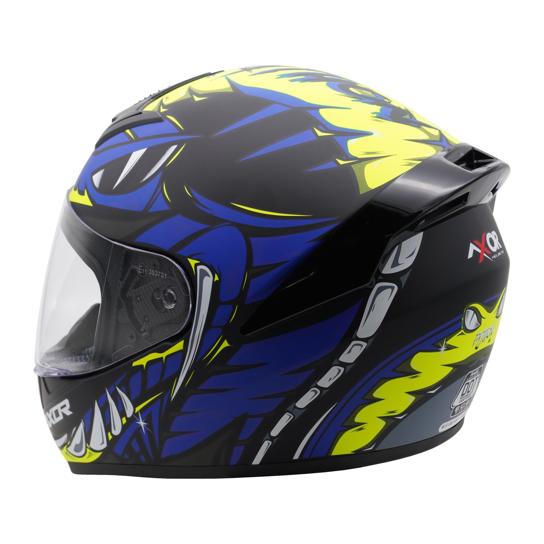 Axor Rage Python Full Face Motorcycle Helmet Scooter Moped Bike Crash Lid - Picture 16 of 26