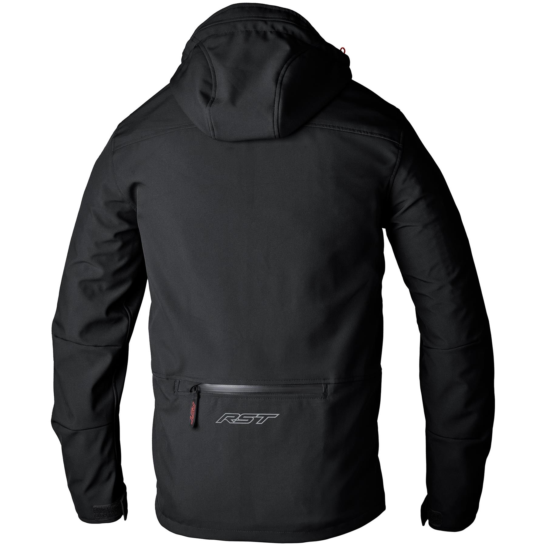 RST Havoc Men's Waterproof Motorcycle Jacket Motorbike Scooter Hoodie Black Grey - Picture 4 of 13