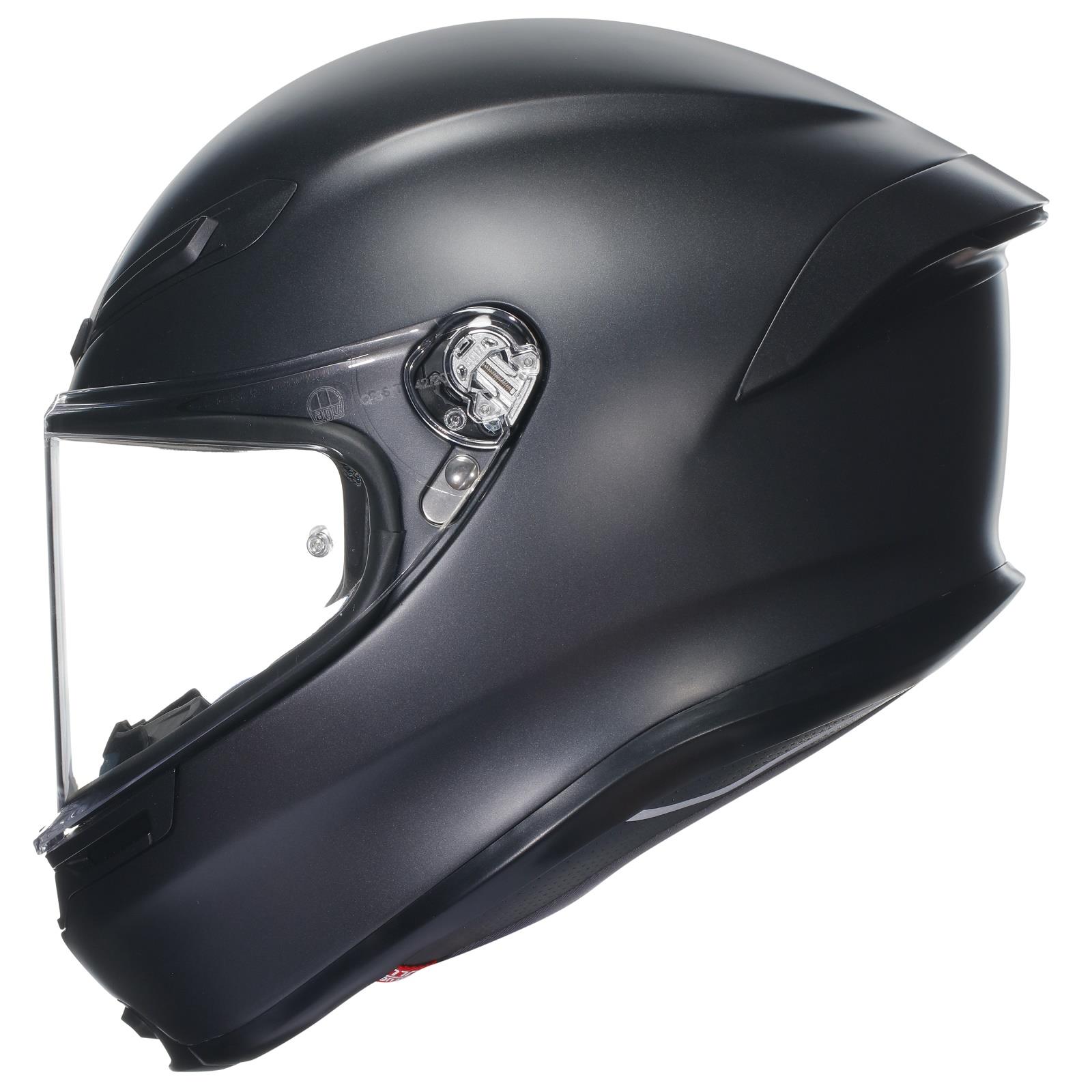 AGV K6-S Plain Motorcycle Helmet Road Legel ECE 22.06 Track Race Lid Black Grey - Picture 12 of 30