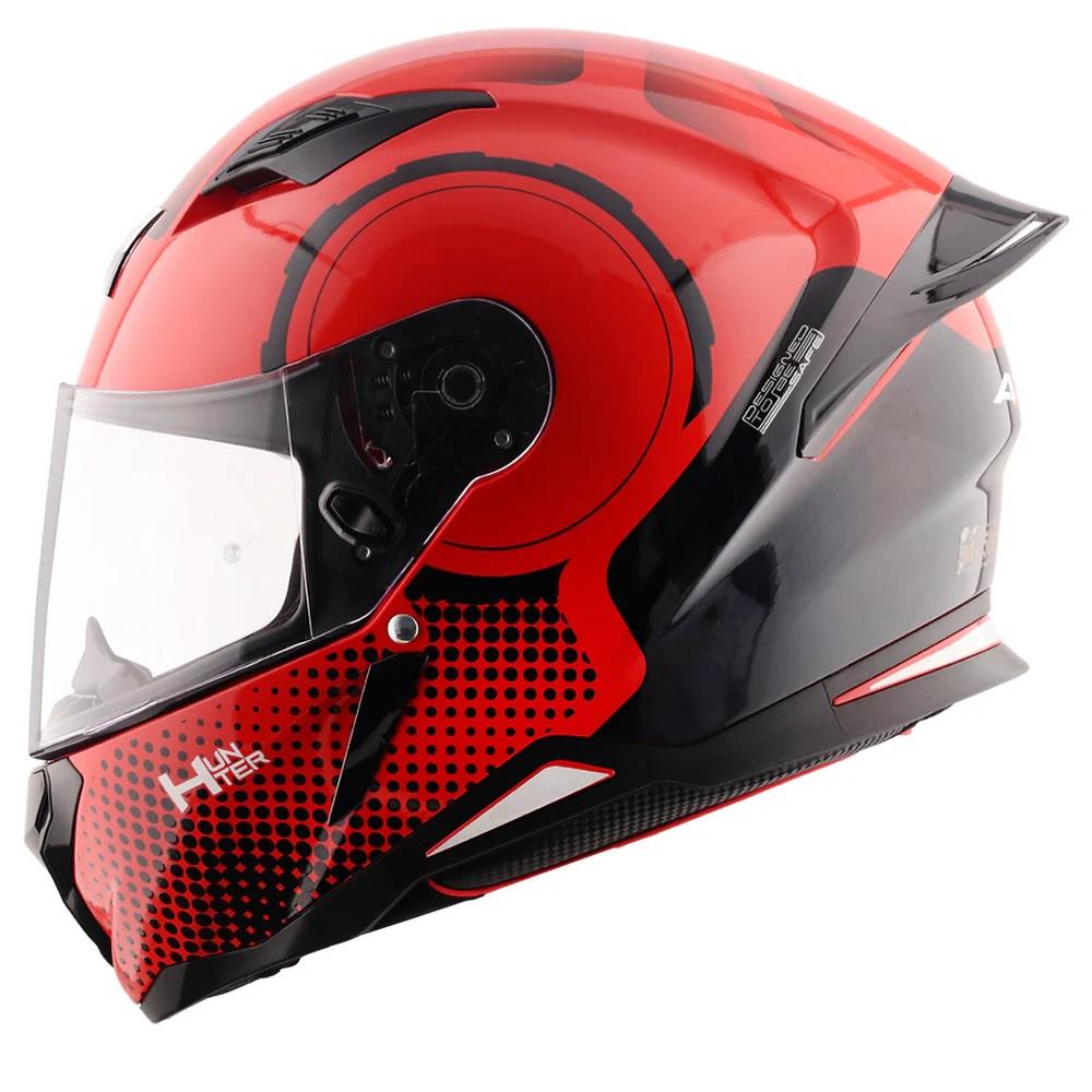 Axor Hunter Spear Full Face Motorcycle Helmet Scooter Motorbike Free Dark Visor - Picture 15 of 22