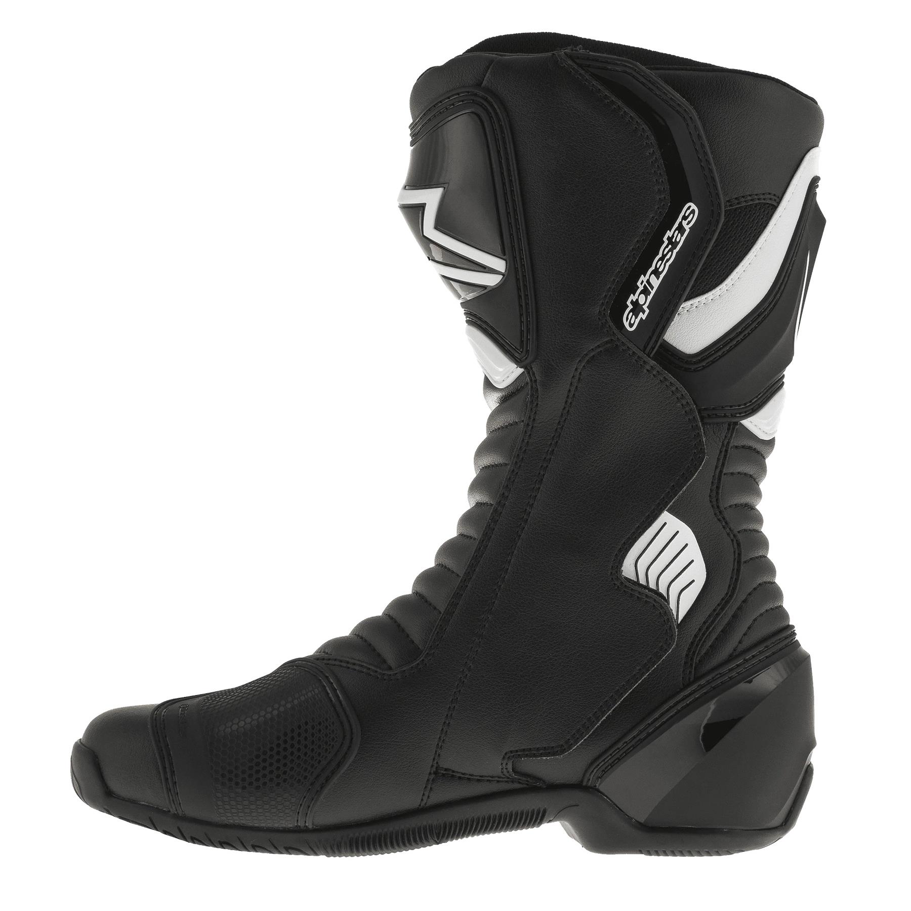 Alpinestars SMX-6 v2 CE Sports Racing Motorcycle Motorbike Boots Black White - Picture 12 of 16