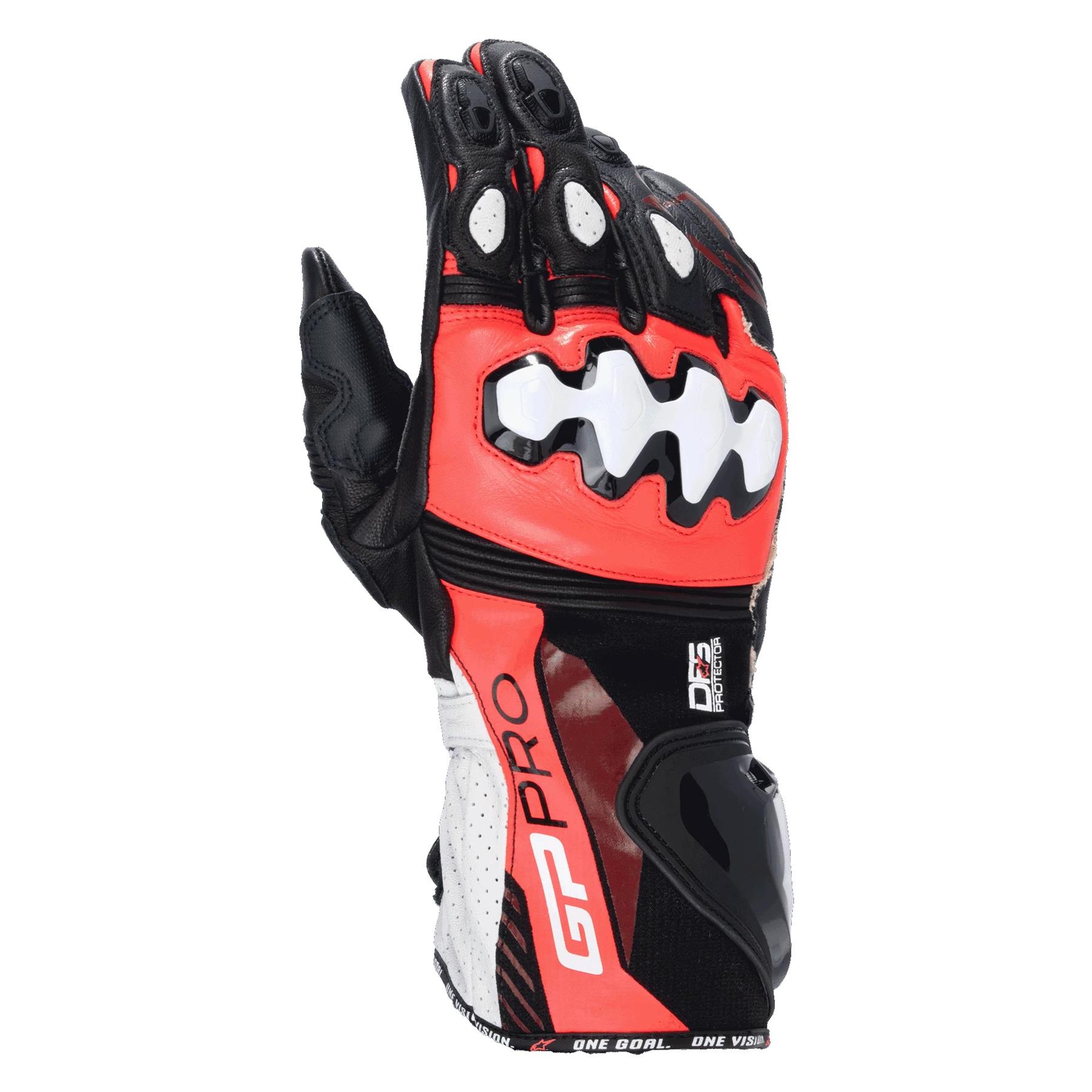 Alpinestars GP Pro R4 Leather Sports Motorcycle Gloves Track Black Red White - Picture 5 of 8