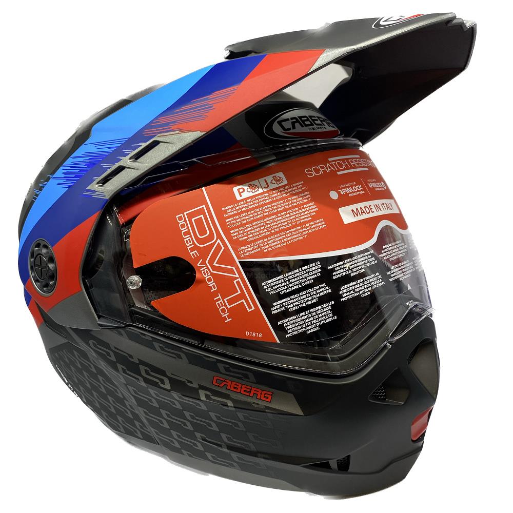Caberg Tourmax X Sarabe Flip Adventure Motorcycle Helmet Dual Sport Blue Red - Picture 10 of 30