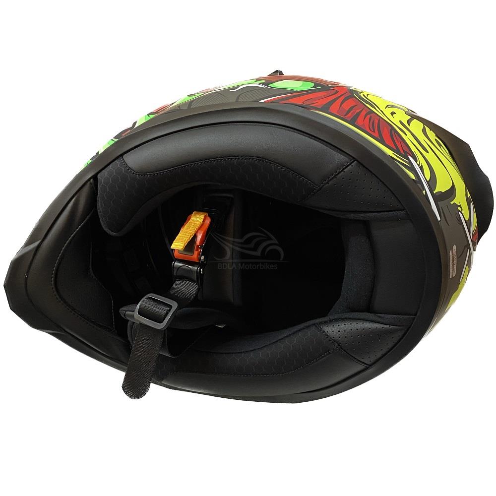 Vcan H128 Titan Cara Completa Motocicleta Casco de Choque Calavera Bicicleta Ciclomotor ACU Dorado - Imagen 27 de 27