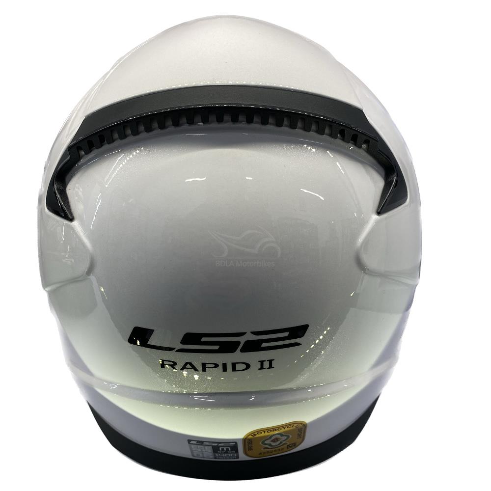 LS2 FF353 Rapid II Plain Motorcycle Helmet Full Face Moped Black White Grey - Picture 38 of 45