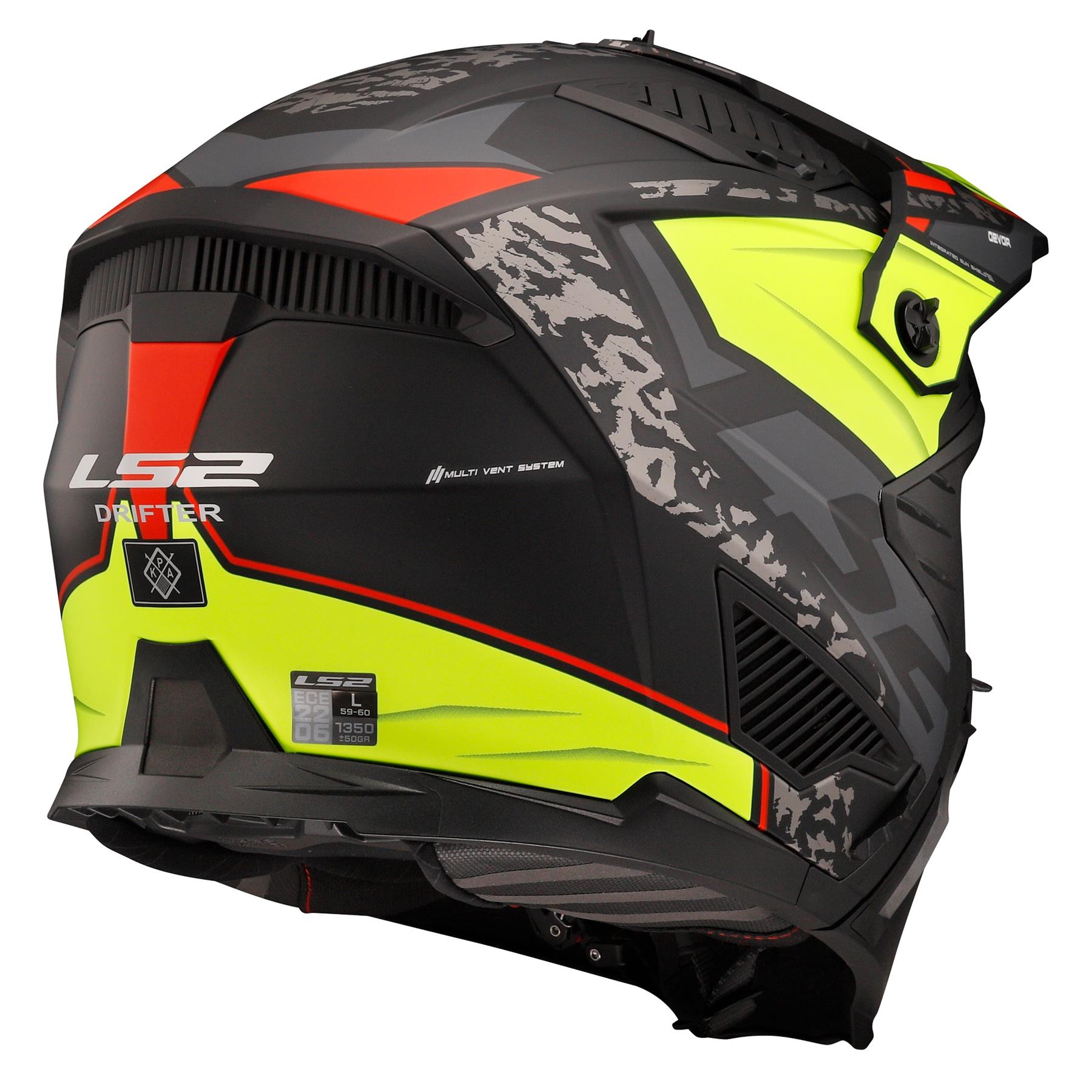 LS2 OF606 Drifter Devor Off Road Motorcycle Helmet Trial Adventure Bike Mask - Picture 23 of 25