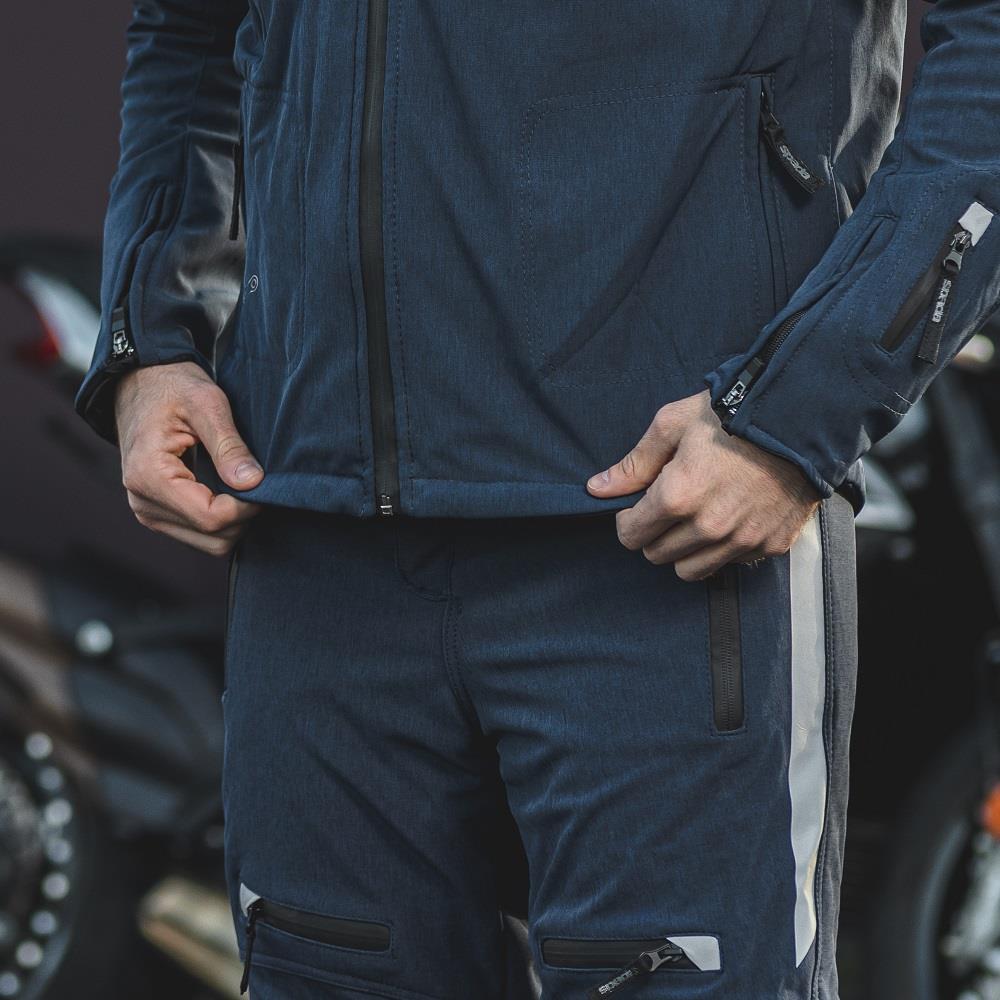 Spada Commute CE Waterproof Motorcycle Trousers Motorbike Pants Black Blue Grey - Picture 22 of 32