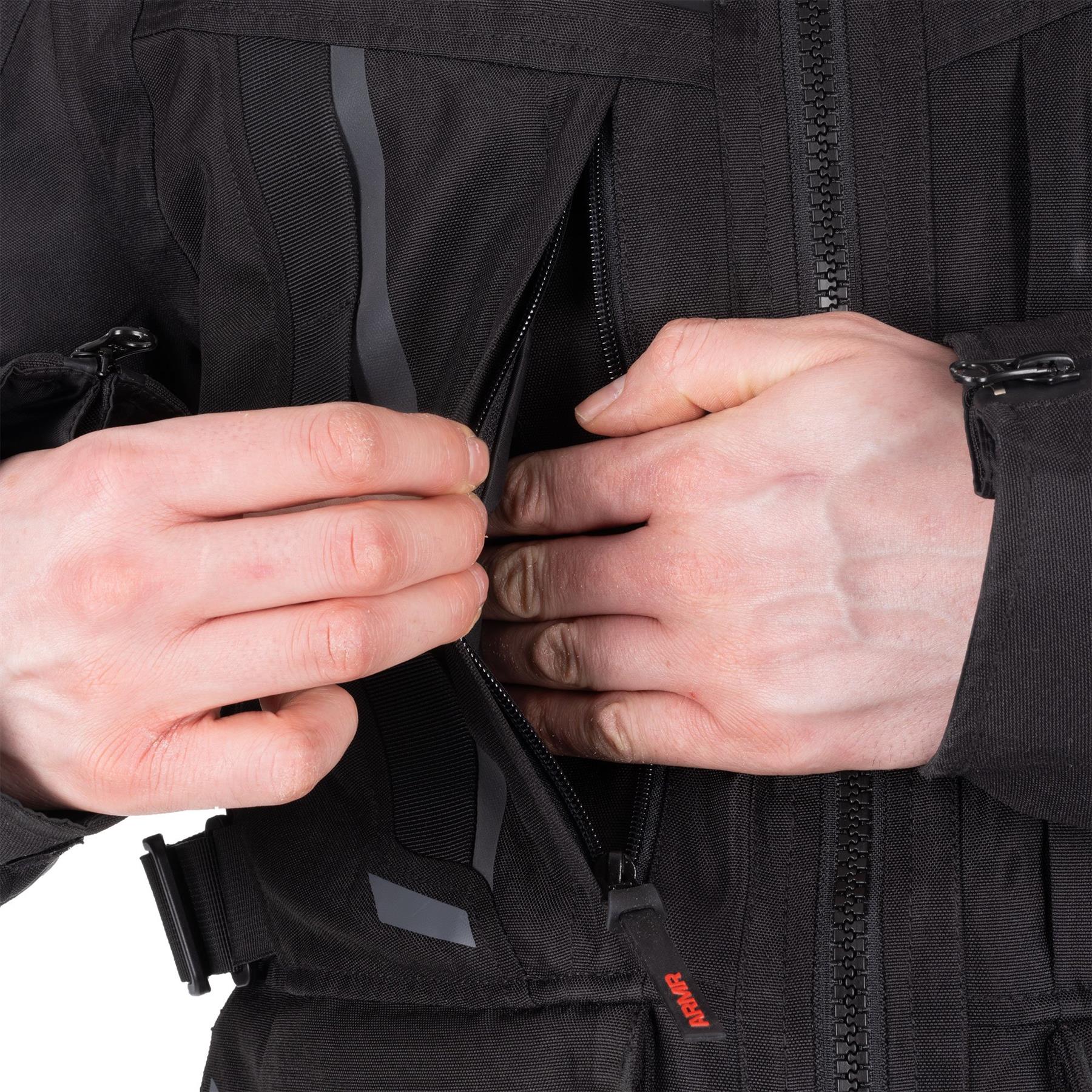 ARMR Kumaji 3.0 Mens Textile Motorcycle Jacket Waterproof Thermal Bike Jackets - Picture 12 of 29