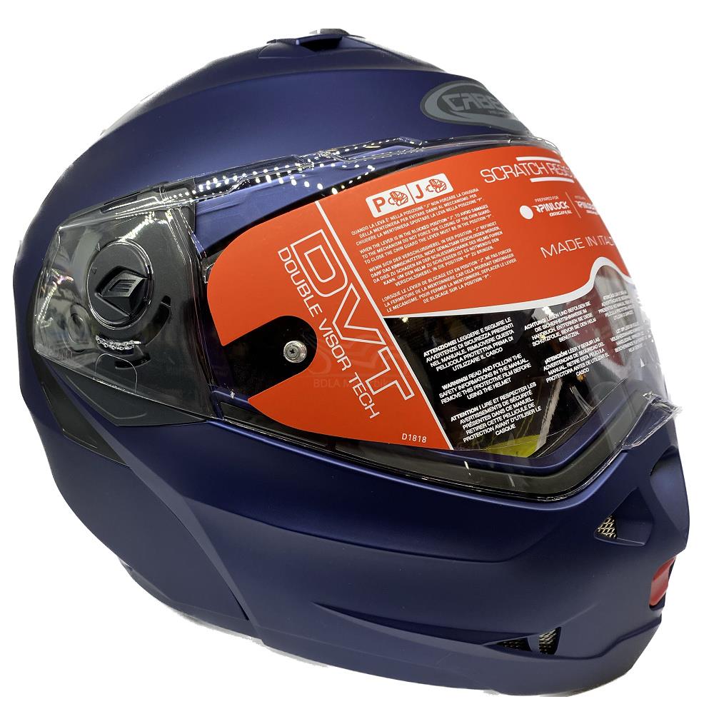 Casco de motocicleta plegable inteligente Caberg Duke X scooter modular liso negro brillante - Imagen 24 de 54