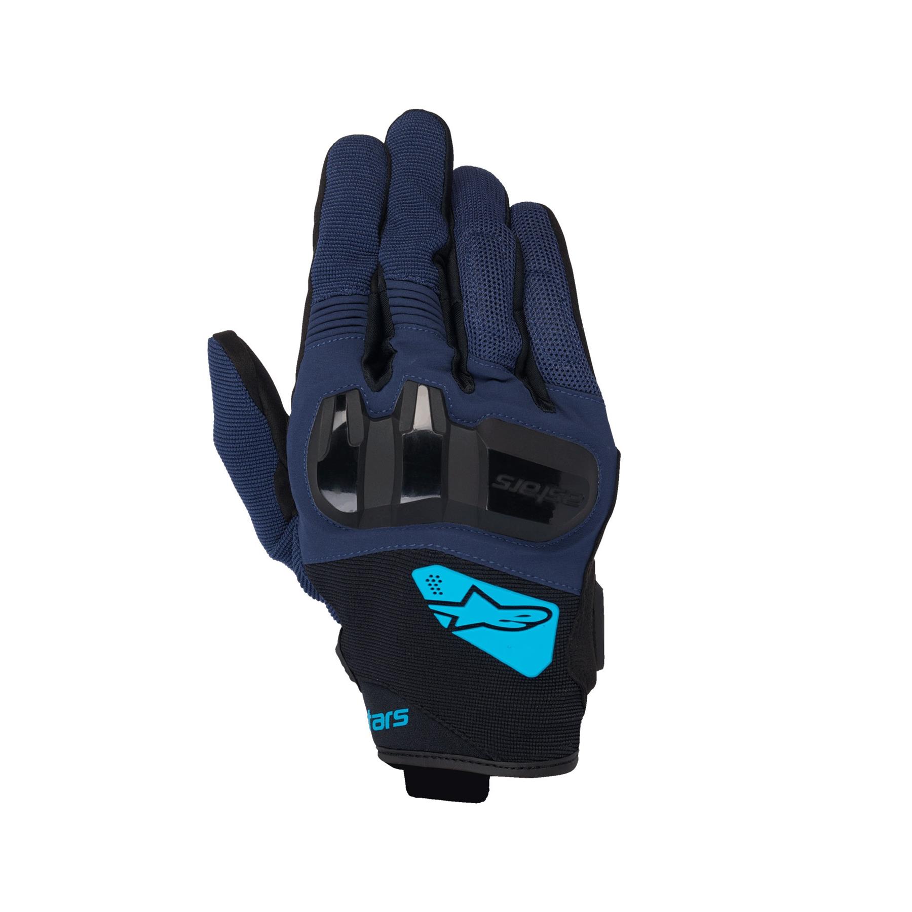 Alpinestars Chrome v2 Short Summer Mens Motorcycle Gloves Black Blue - Picture 5 of 6