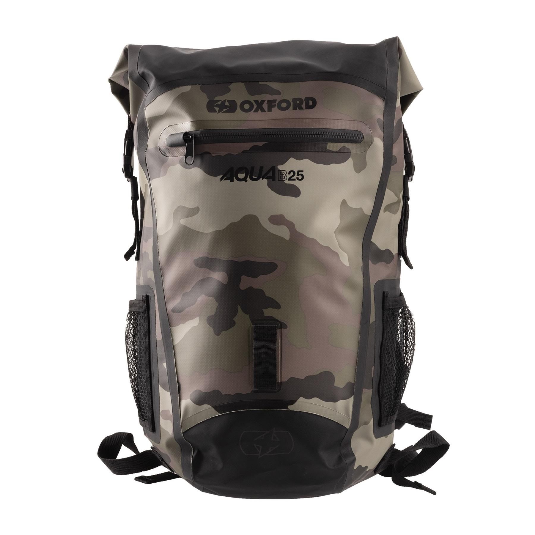 Oxford Aqua B25 Waterproof Motorcycle 25 Litre Luggage Backpack Rucksack Camo