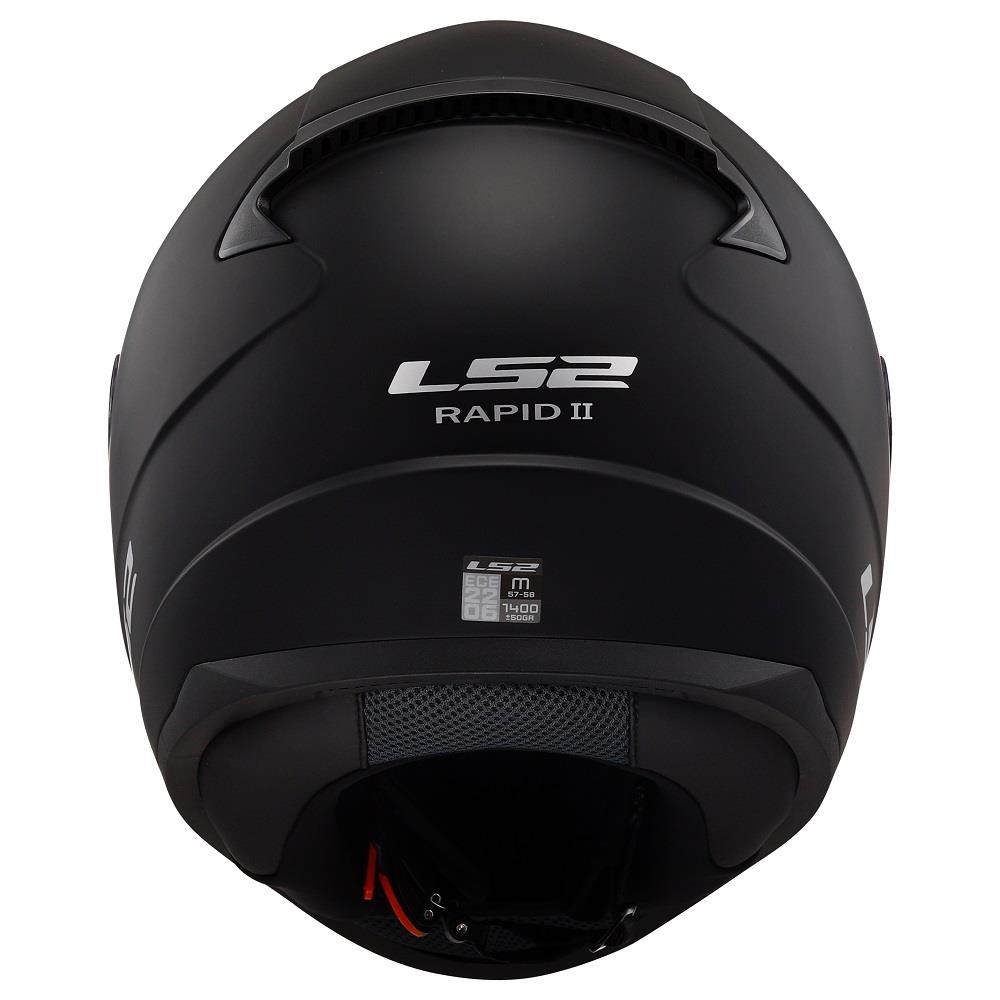 LS2 FF353 Rapid II Plain Motorcycle Helmet Full Face Moped Black White Grey - Picture 23 of 45