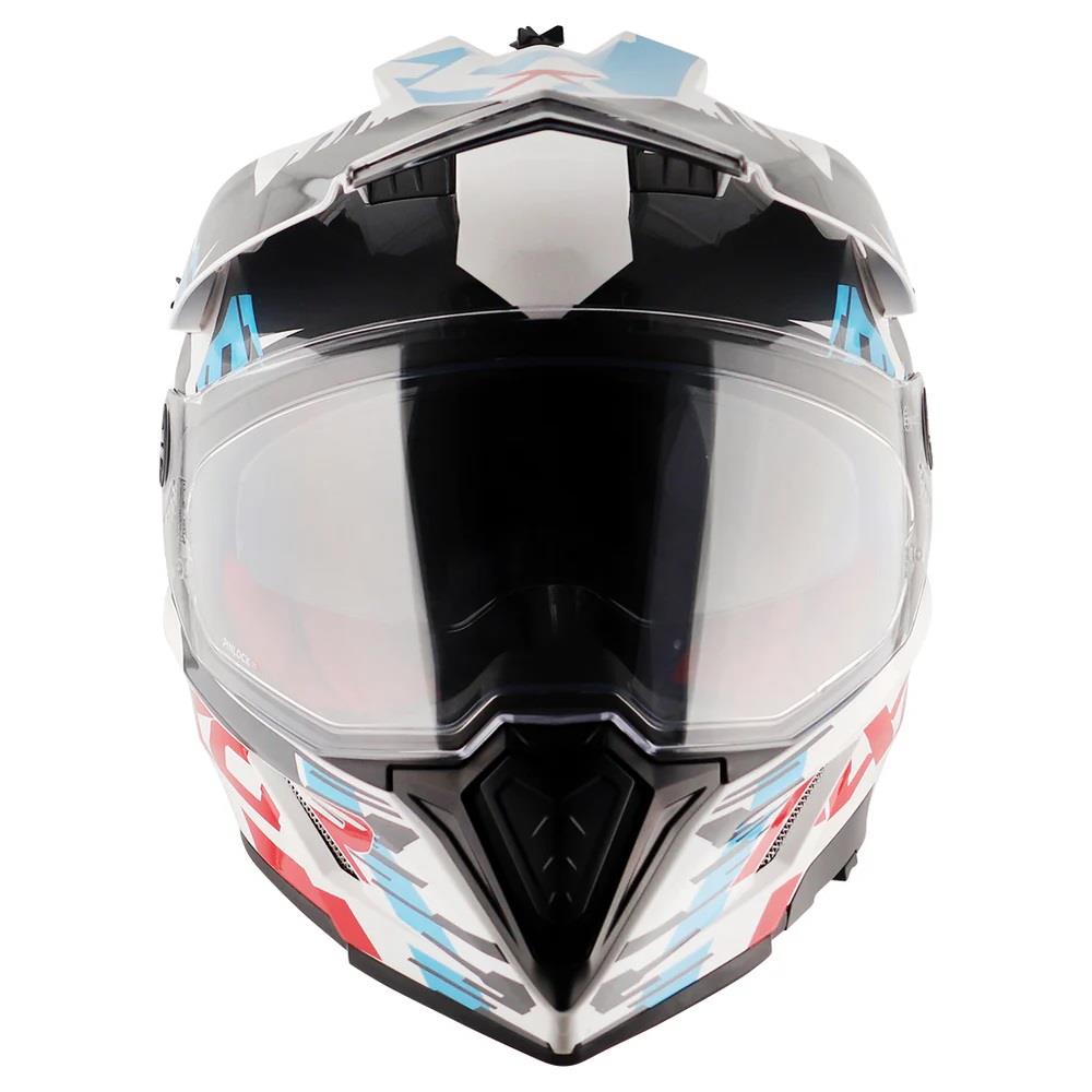 Axor X-Cross X1 Motorcycle Helmet Blue Yellow White Road Legal ECE 22.06 - Picture 10 of 20