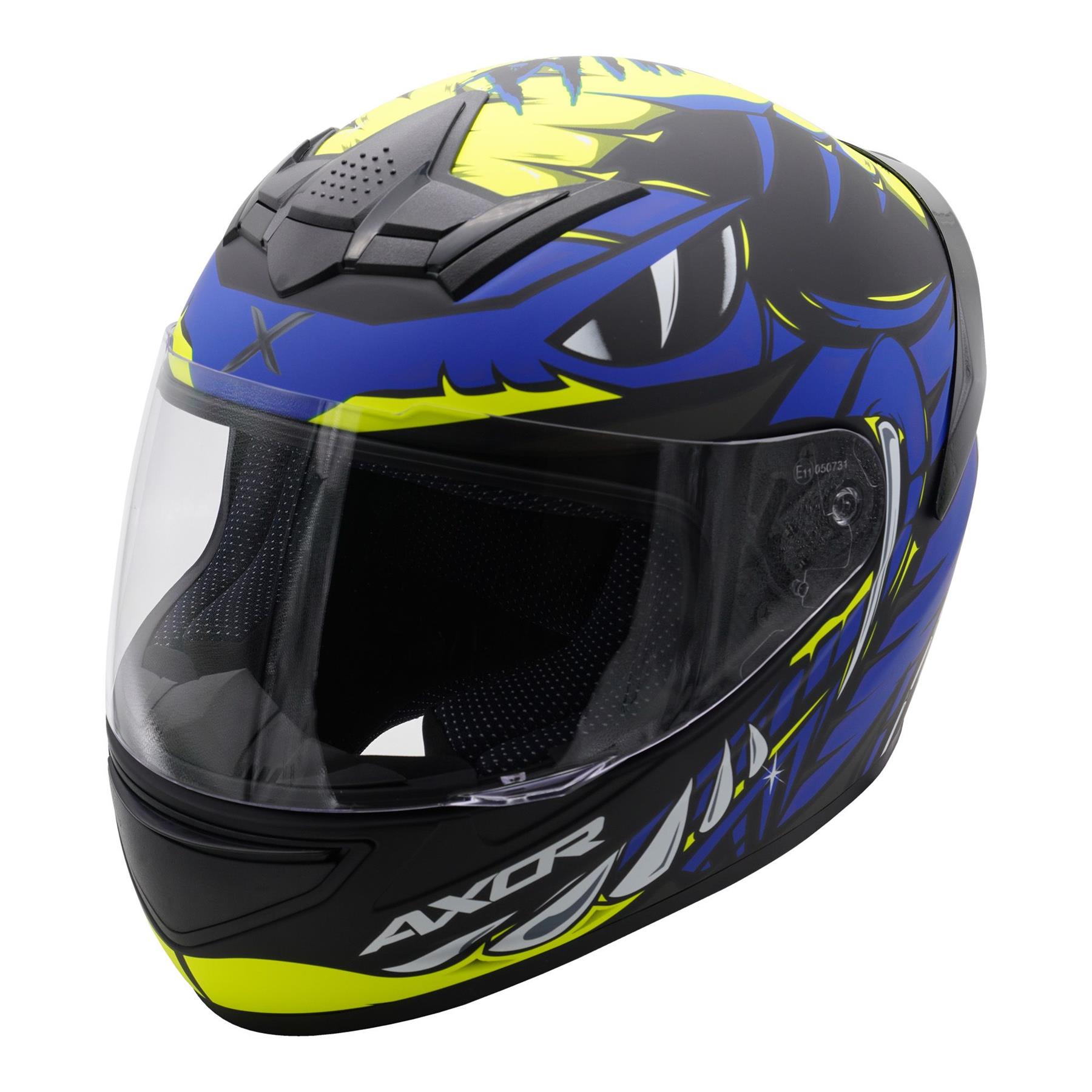 Axor Rage Python Full Face Motorcycle Helmet Scooter Moped Bike Crash Lid - Picture 11 of 26