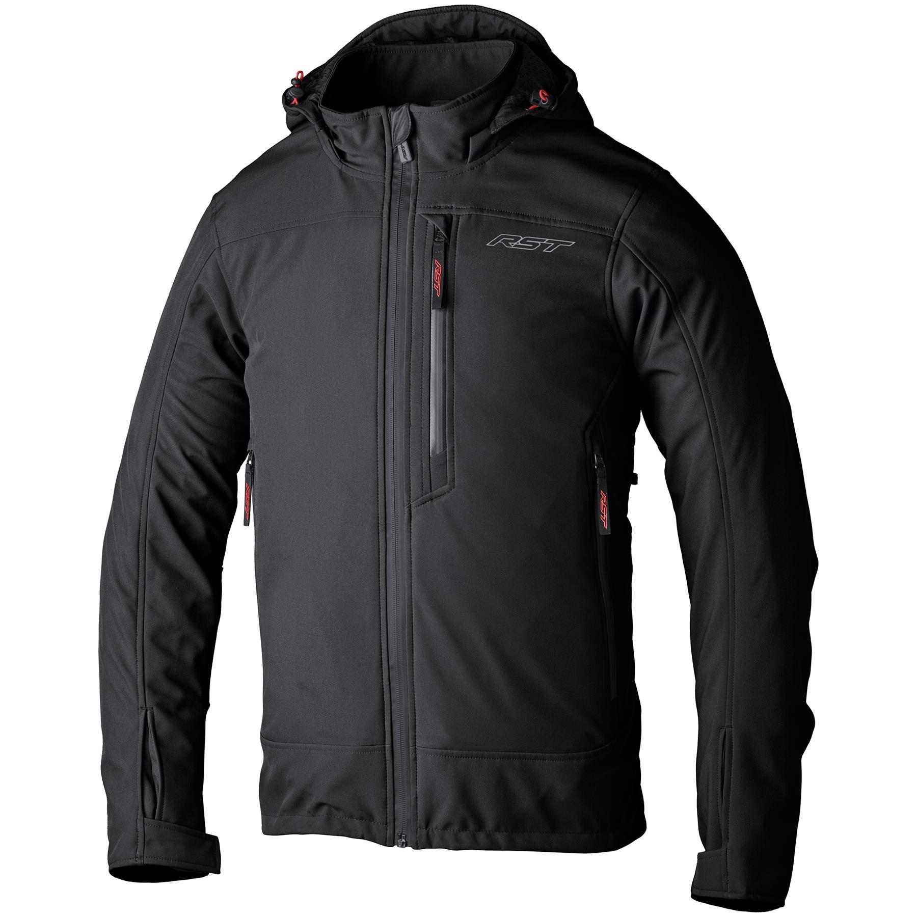 RST Havoc Men's Waterproof Motorcycle Jacket Motorbike Scooter Hoodie Black Grey - Picture 3 of 13