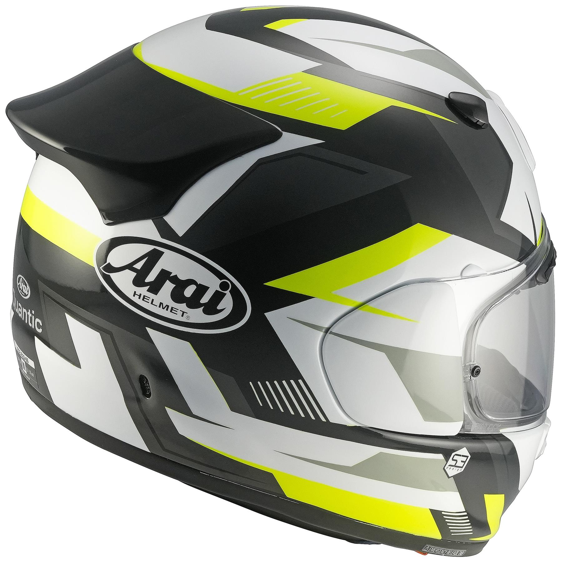 Arai Quantic Supra Full Face Motorcycle Helmet Motorbike Blue Red Yellow - Picture 8 of 8
