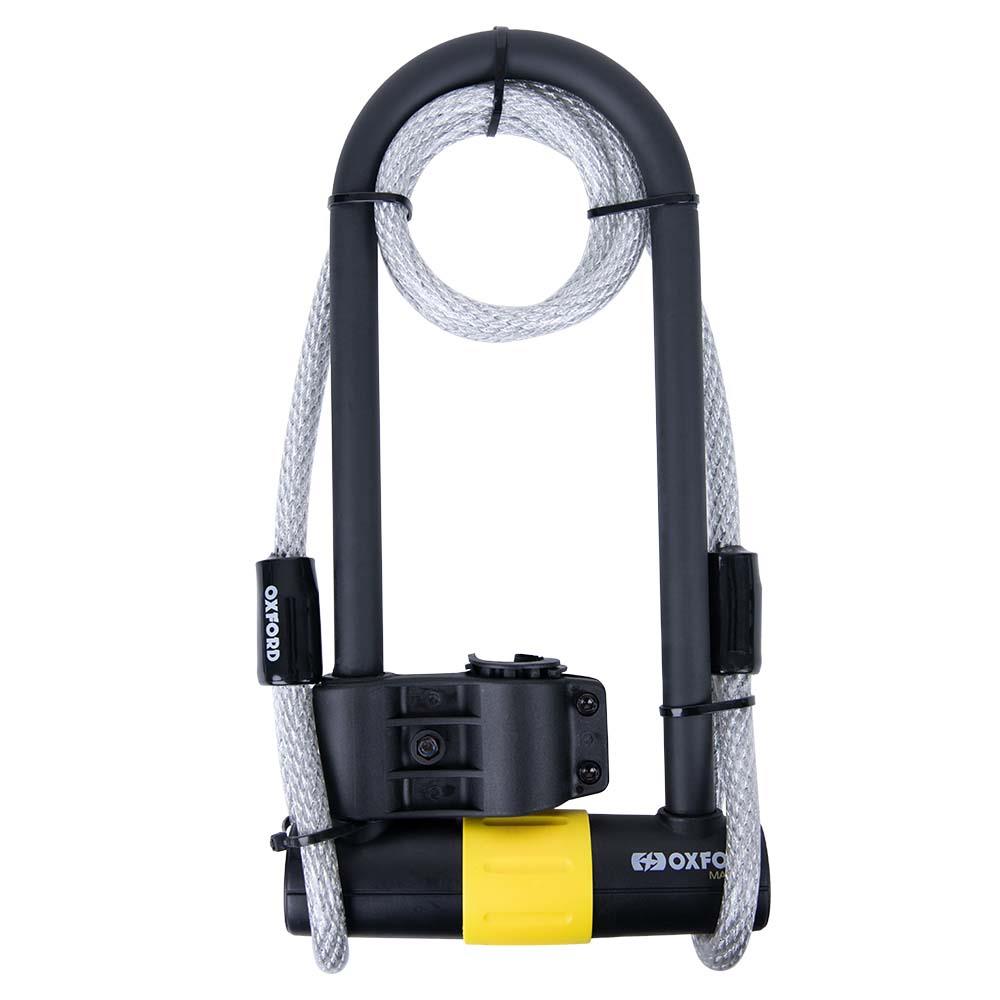 Oxford Magnum Duo U-Lock Bike Scooter Lock with Bracket & Cable 170 x 315 mm