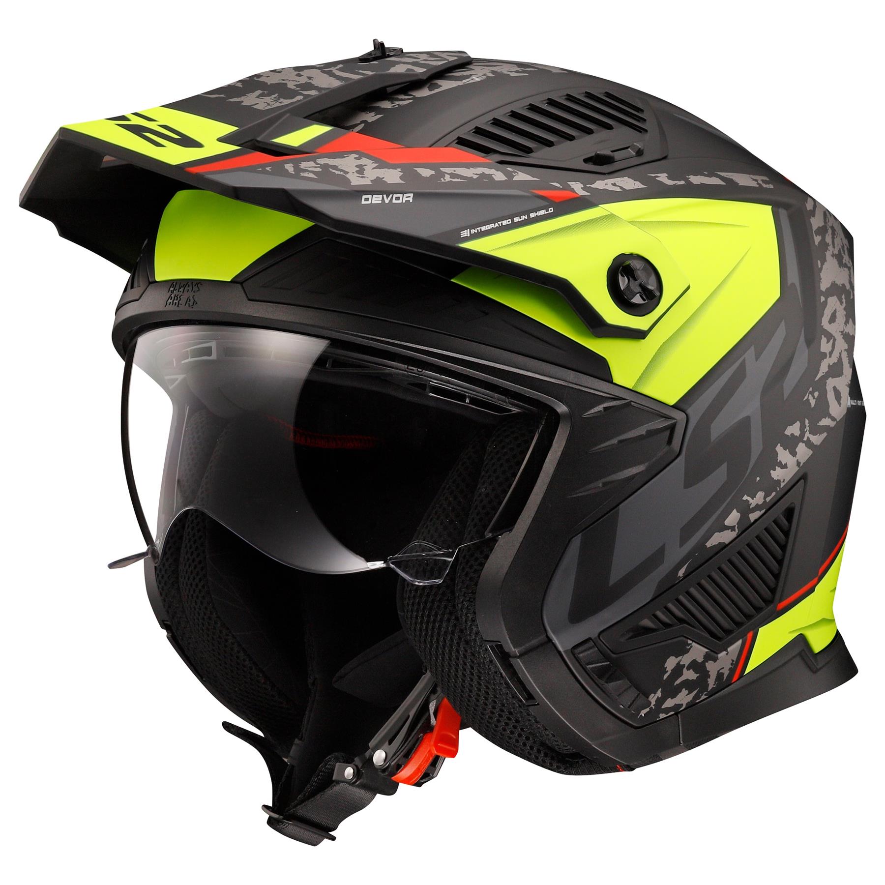 LS2 OF606 Drifter Devor Off Road Motorcycle Helmet Trial Adventure Bike Mask - Picture 20 of 25