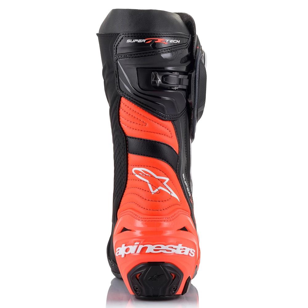 Alpinestars Supertech R Track Motorcycle Boots CE Sports Racing Black White Red - Picture 8 of 10