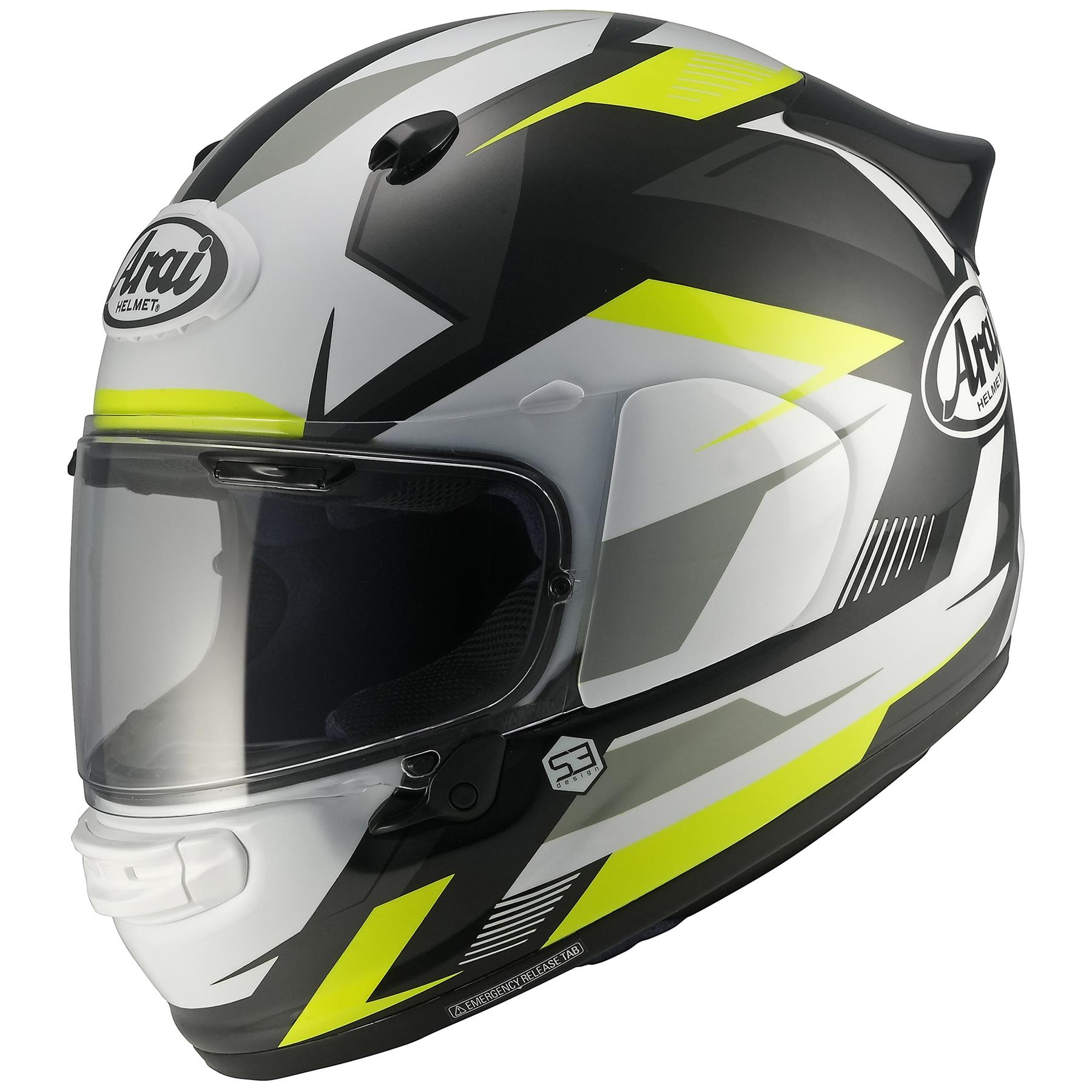 Arai Quantic Supra Full Face Motorcycle Helmet Motorbike Blue Red Yellow - Picture 7 of 8