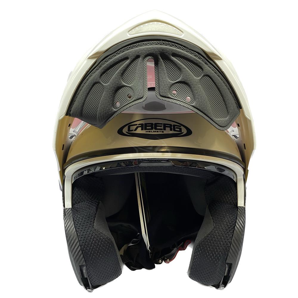 Casco de motocicleta plegable inteligente Caberg Duke X scooter modular liso negro brillante - Imagen 52 de 54