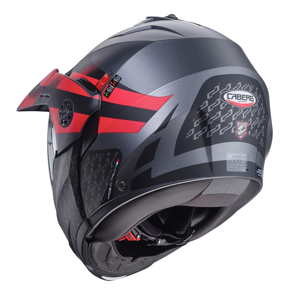 Caberg Tourmax X Sarabe Flip Adventure Motorcycle Helmet Dual Sport Blue Red - Picture 18 of 30