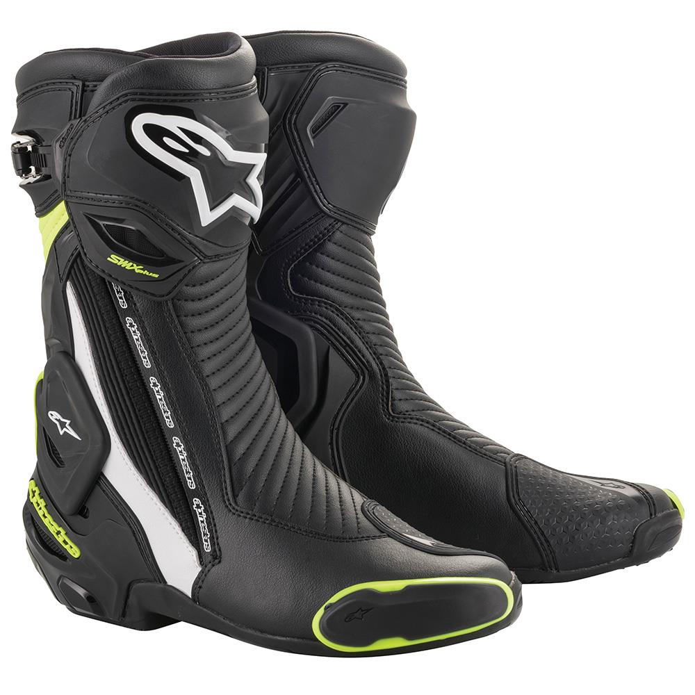 Alpinestars SMX Plus v2 Motorcycle Boots CE Sports Touring Motorbike Black White - Picture 13 of 13