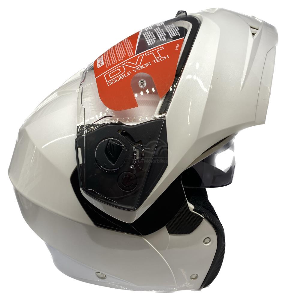 Casco de motocicleta plegable inteligente Caberg Duke X scooter modular liso negro brillante - Imagen 49 de 54
