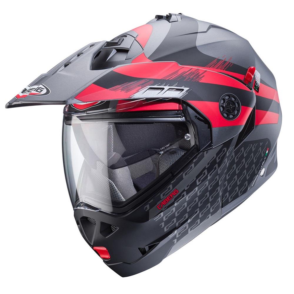 Caberg Tourmax X Sarabe Flip Adventure Motorcycle Helmet Dual Sport Blue Red - Picture 15 of 30
