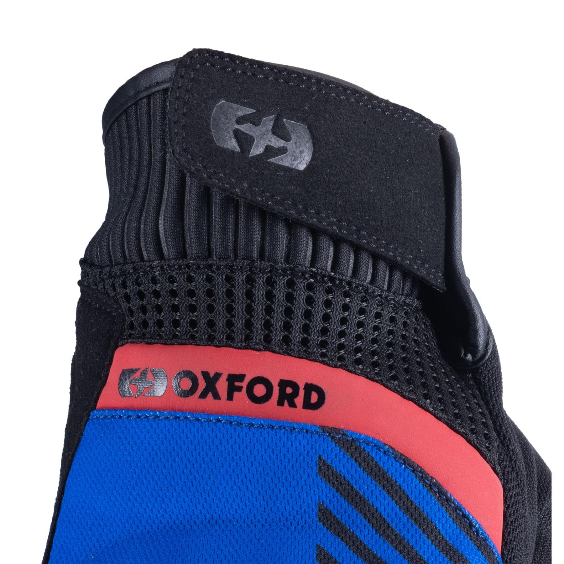 Oxford Byron Mens Motorcycle Short Gloves Summer Motorbike Vented Black Red Camo - Picture 6 of 22
