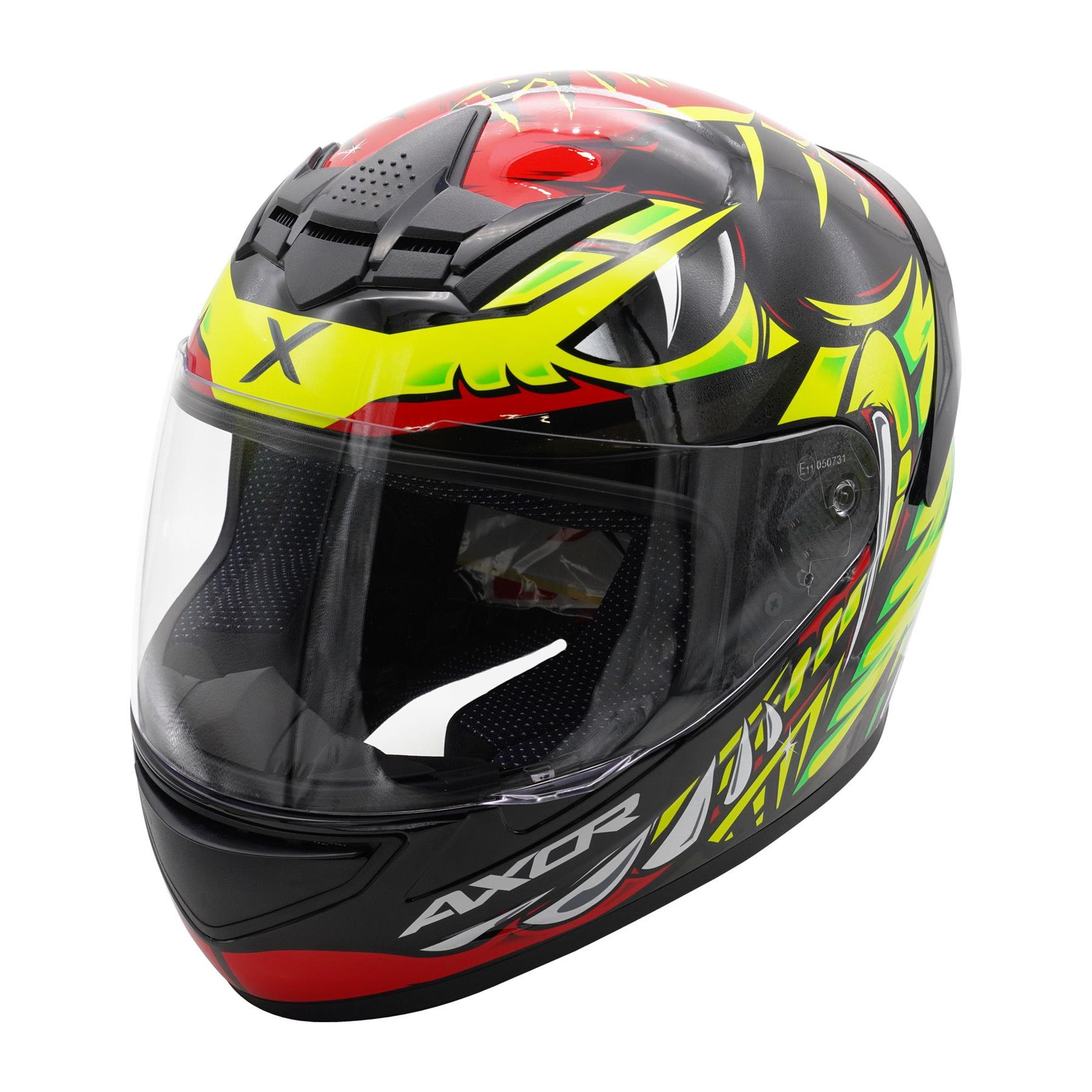 Axor Rage Python Full Face Motorcycle Helmet Scooter Moped Bike Crash Lid - Picture 19 of 26