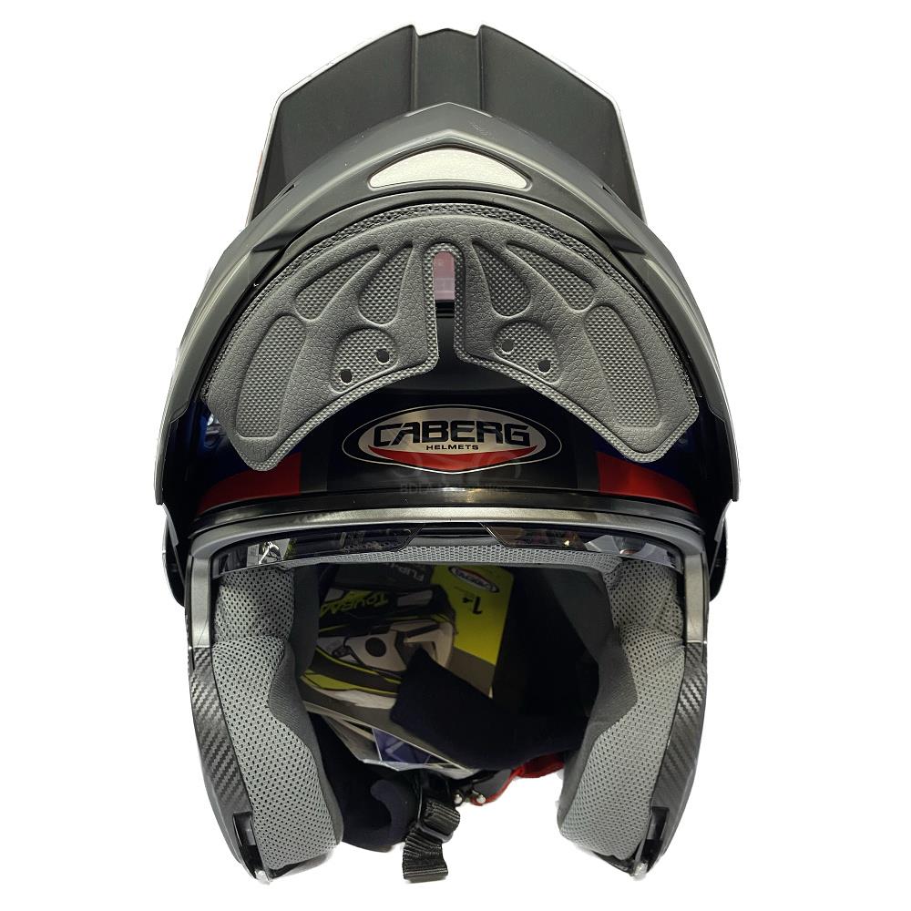 Caberg Tourmax X Sarabe Flip Adventure Motorcycle Helmet Dual Sport Blue Red - Picture 13 of 30