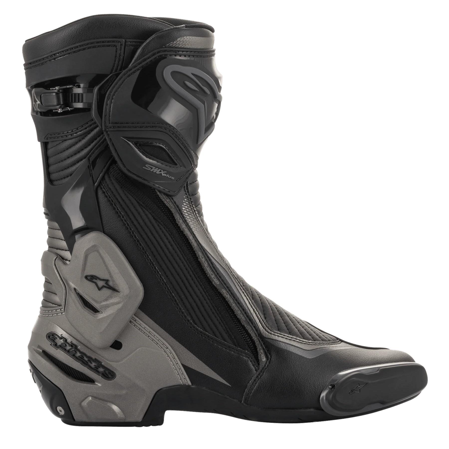 Alpinestars SMX Plus v2 Motorcycle Boots CE Sports Touring Motorbike Black White - Picture 5 of 13