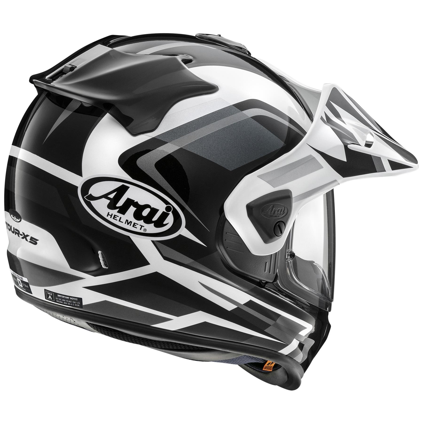 Arai Tour X5 Discovery Adventure Motorcycle Helmet Dual Sport Red Blue White - Picture 8 of 8