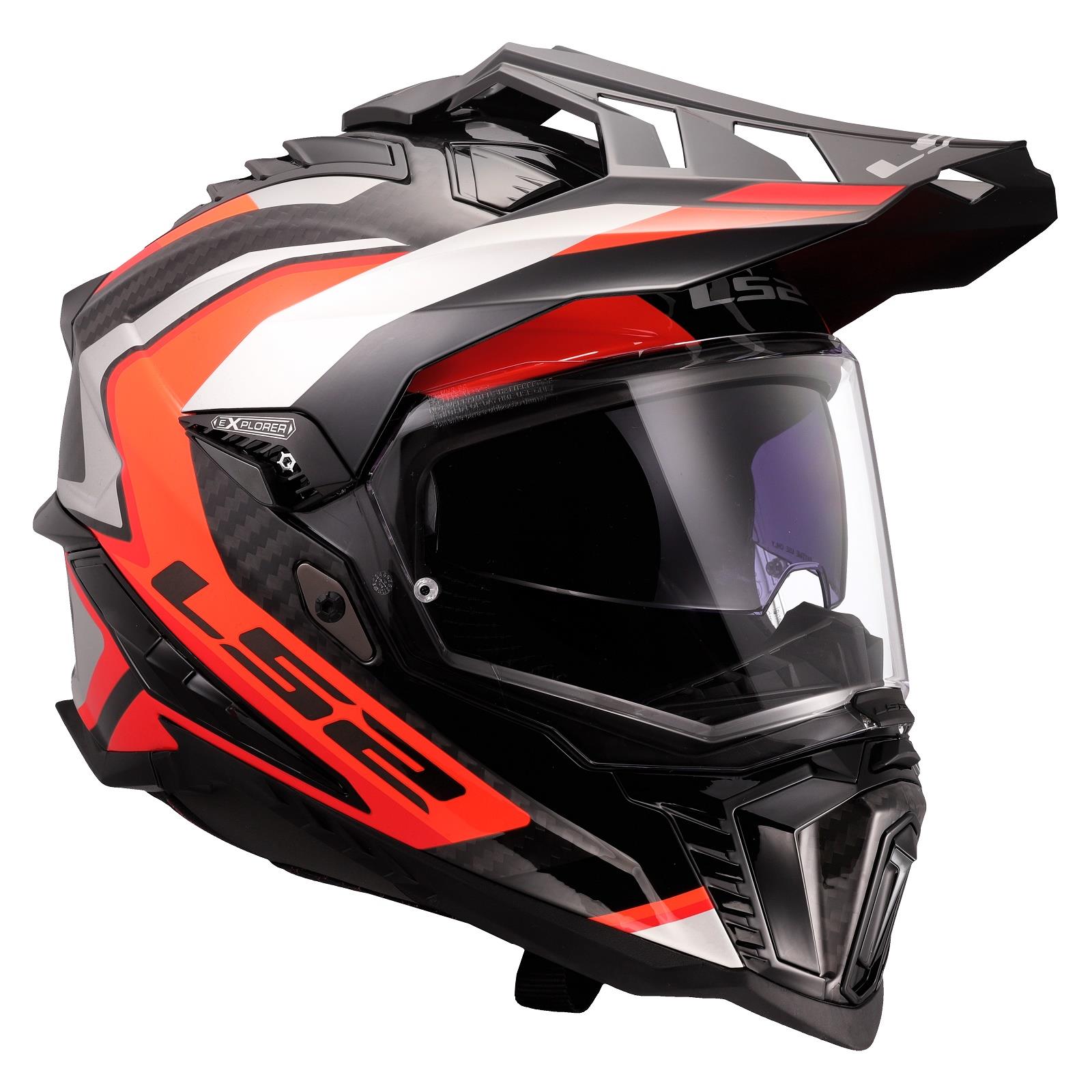 LS2 MX701 Carbon Explorer Frontier II Adventure Helmet Motocross MX Motorcross - Picture 9 of 26