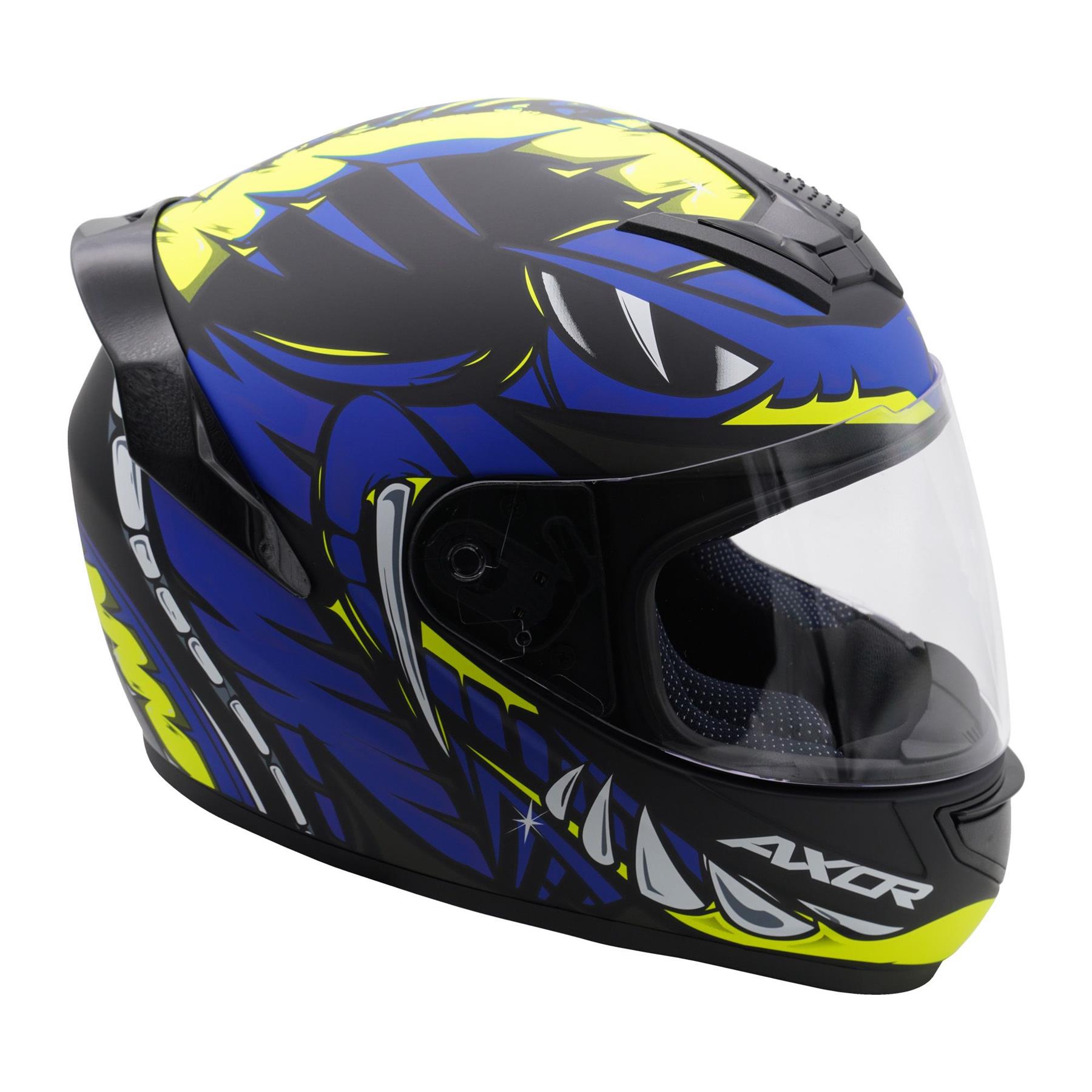 Axor Rage Python Full Face Motorcycle Helmet Scooter Moped Bike Crash Lid - Picture 14 of 26