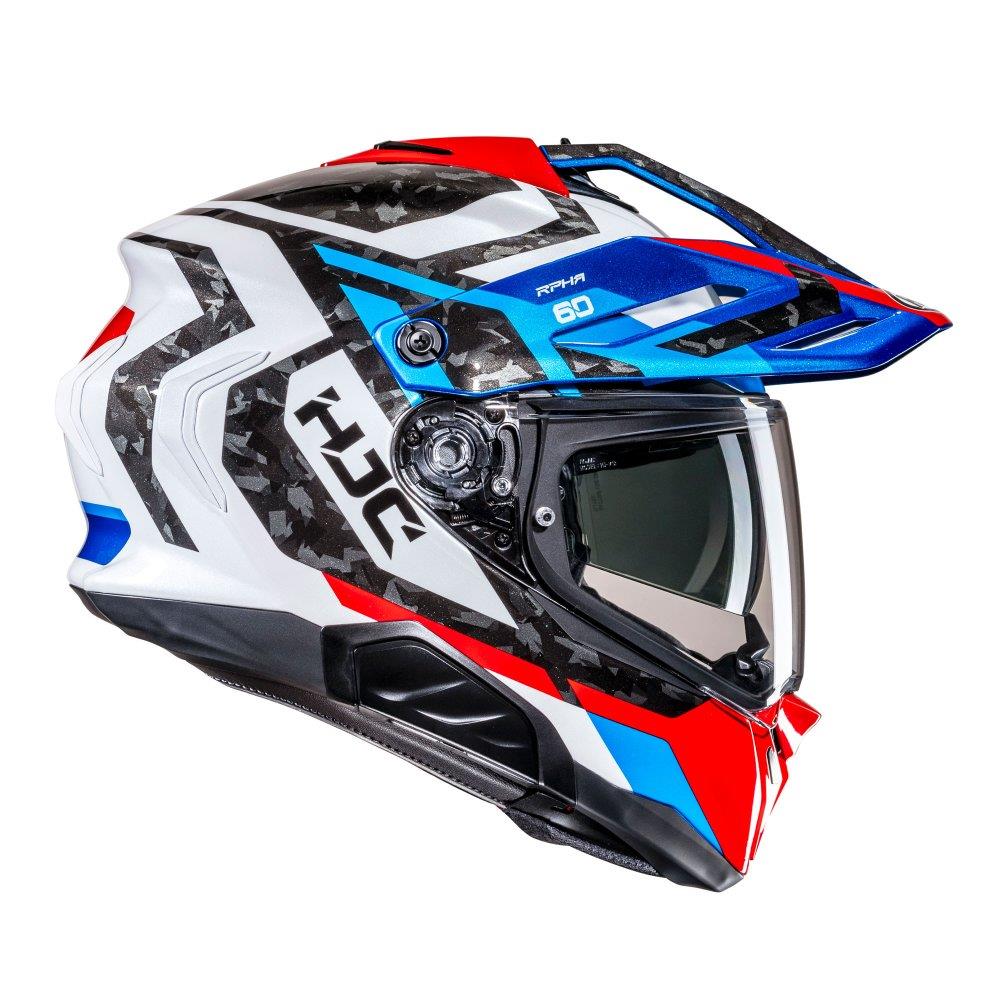 HJC RPHA 60 Dakar Dual Sport Motorcycle Helmet Adventure Full Face Blue Red - Picture 9 of 9