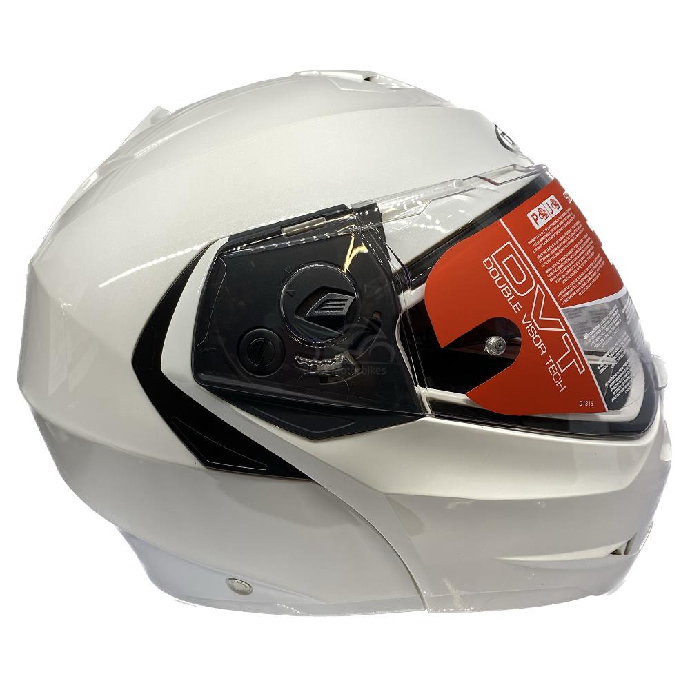 Casco de motocicleta plegable inteligente Caberg Duke X scooter modular liso negro brillante - Imagen 50 de 54