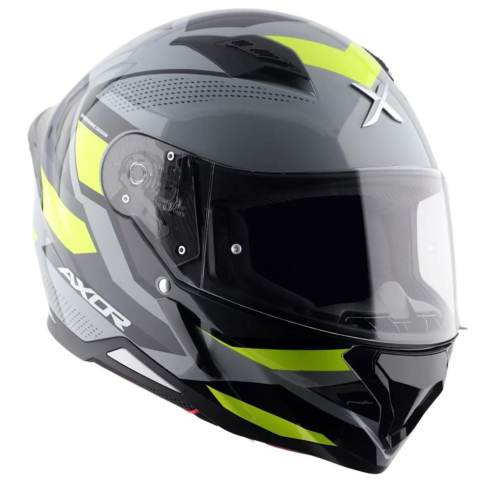 Axor Hunter Cornet Full Face Motorcycle Helmet Scooter Motorbike Free Dark Visor - Picture 20 of 22