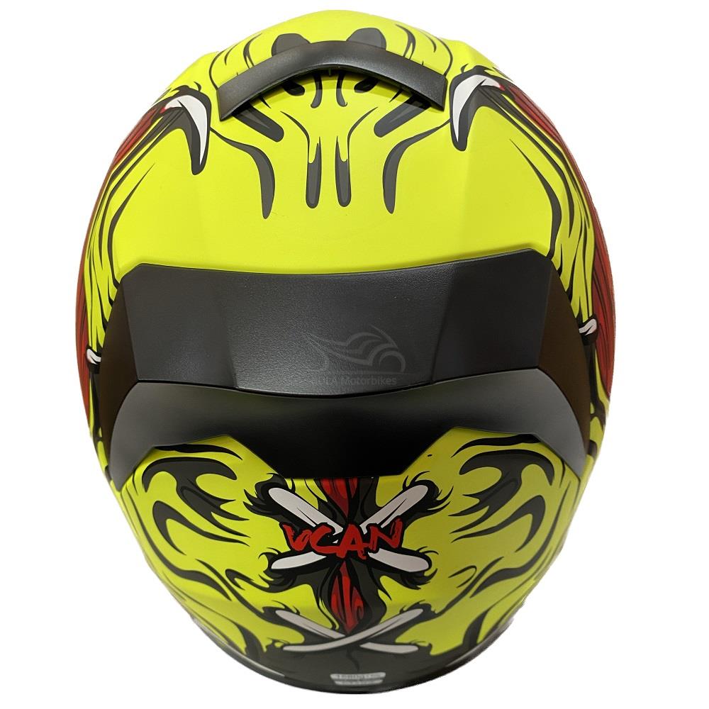 Vcan H128 Titan Cara Completa Motocicleta Casco de Choque Calavera Bicicleta Ciclomotor ACU Dorado - Imagen 25 de 27