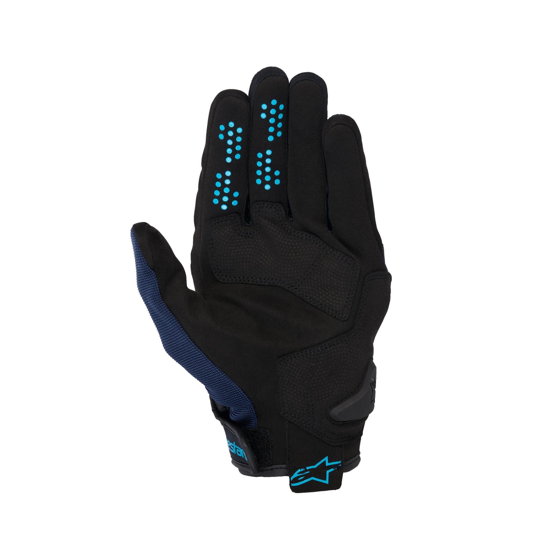 Alpinestars Chrome v2 Short Summer Mens Motorcycle Gloves Black Blue - Picture 6 of 6